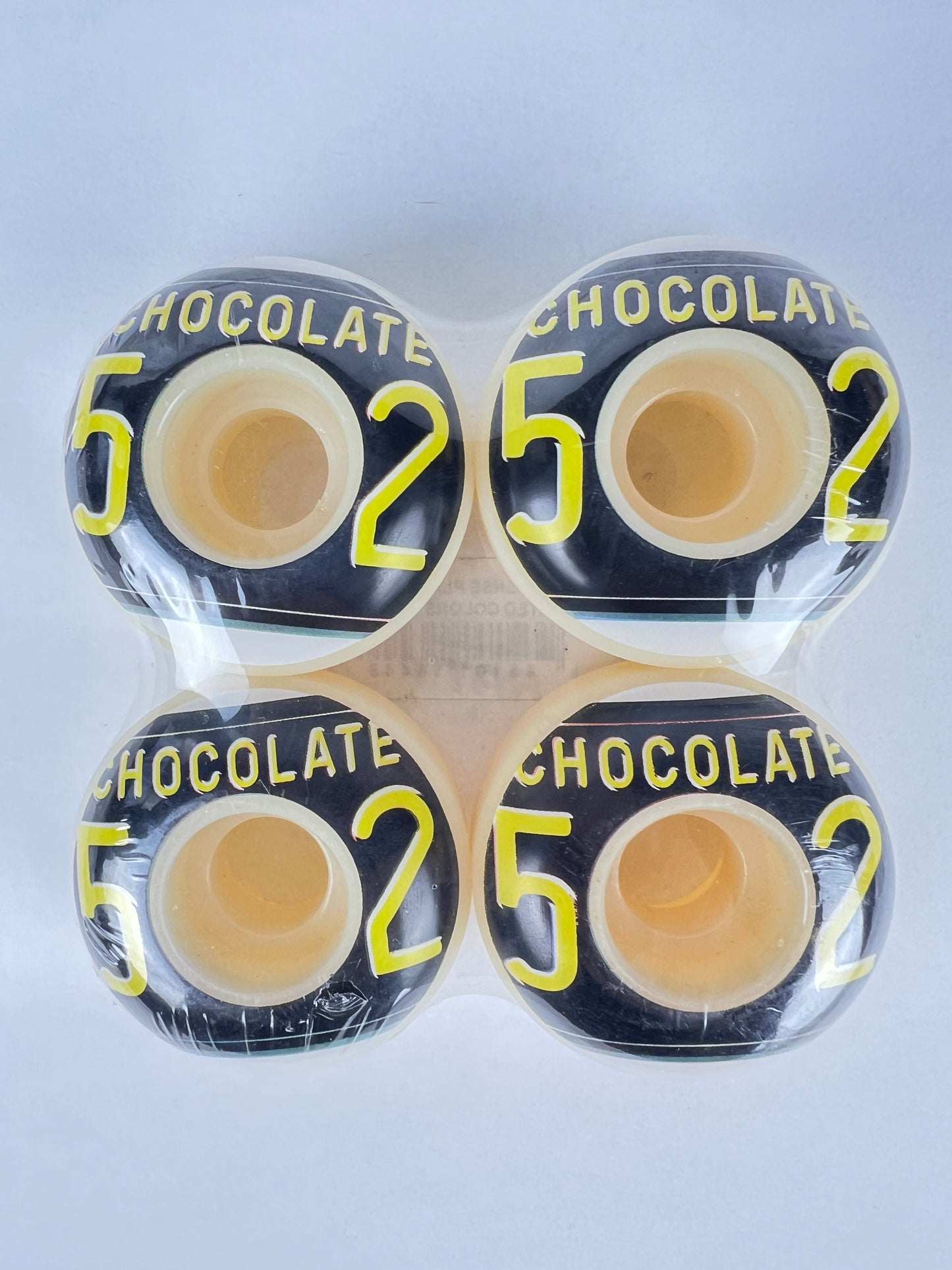 Chocolate License Plate Black Yellow White Size 52MM Vintage NOS wheels