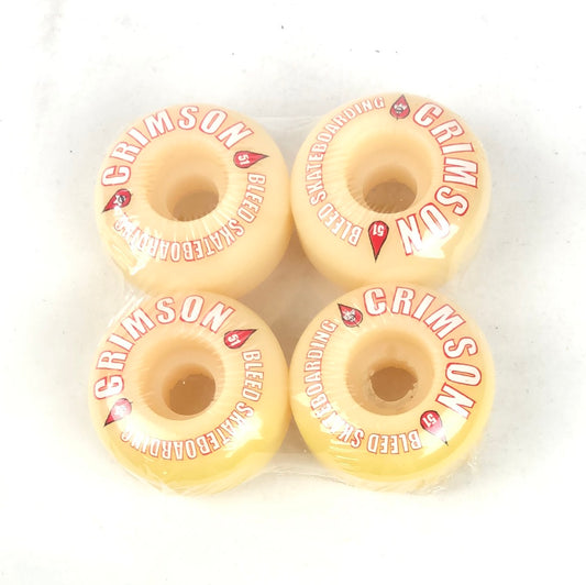 Crimson Bleed Skateboarding Logo Red White 51mm Skateboard Wheels