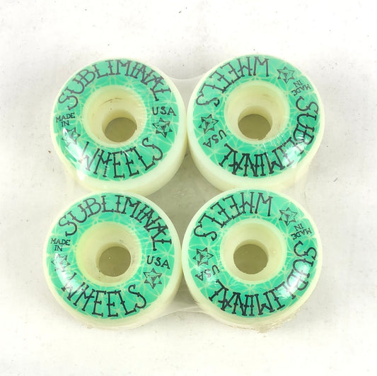 Sublimnal Logo Black Blue 53mm Skateboard Wheels