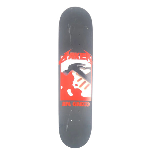 Baker Jim Greco Hammer Graphic Matte Black/Red/White Size 7.5" Skateboard Deck