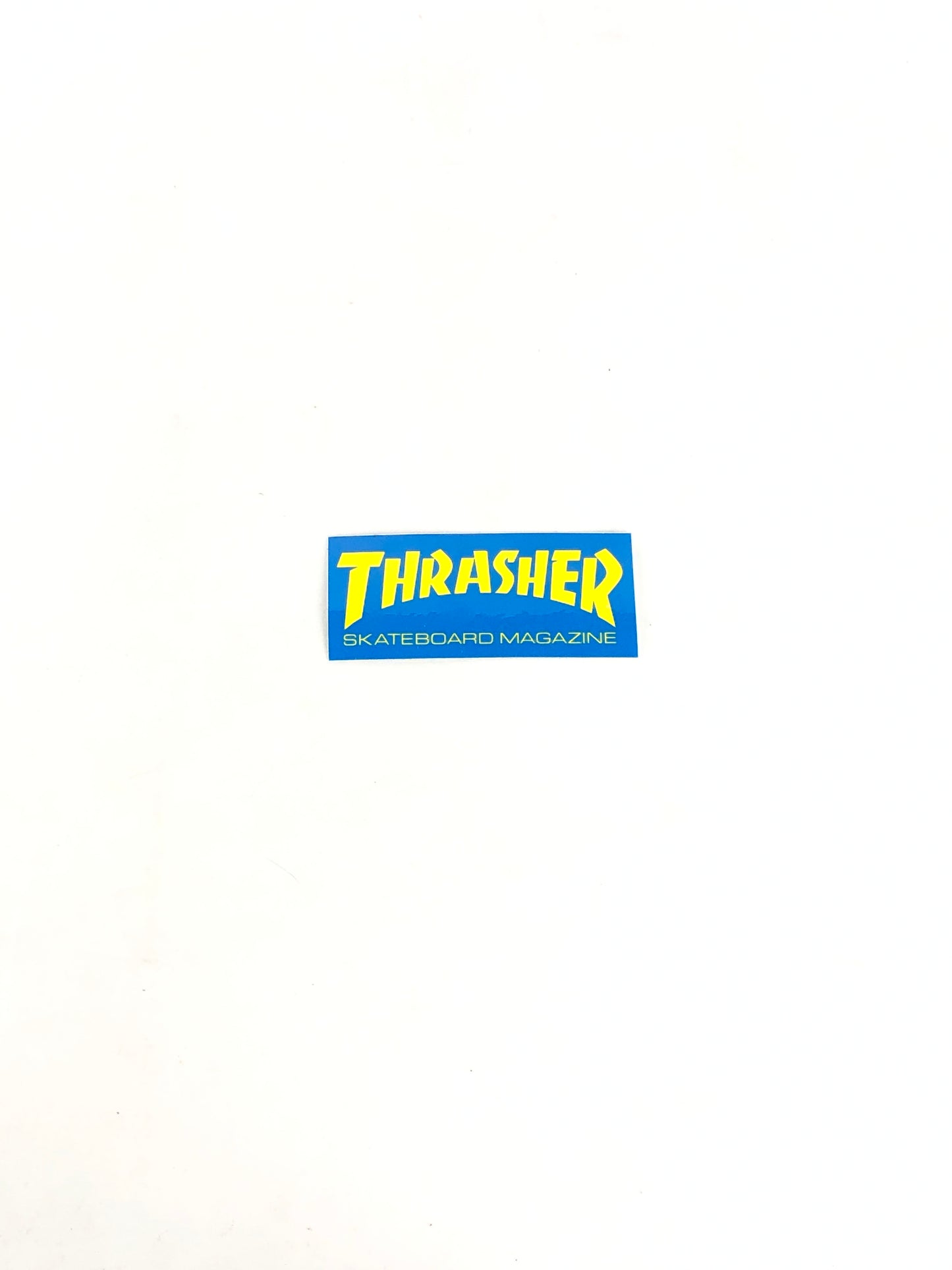 Thrasher Skateboard Magazine Logo Blue Yellow 3.75" x 1.5" Sticker