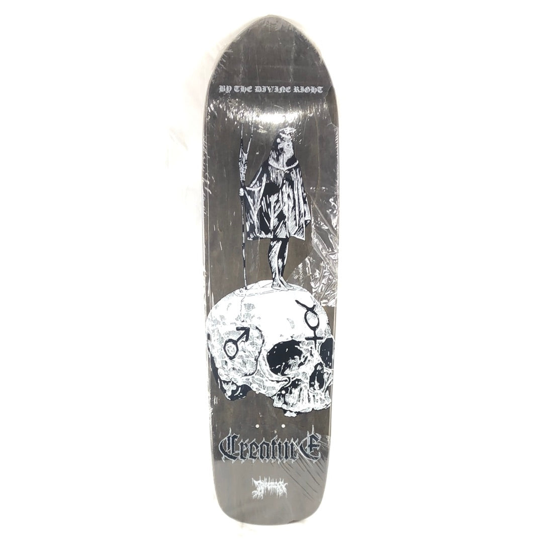 Creature By The Divine Right Standing on a Skull blank Brown/White/Black Size 8.5 Skateboard Deck