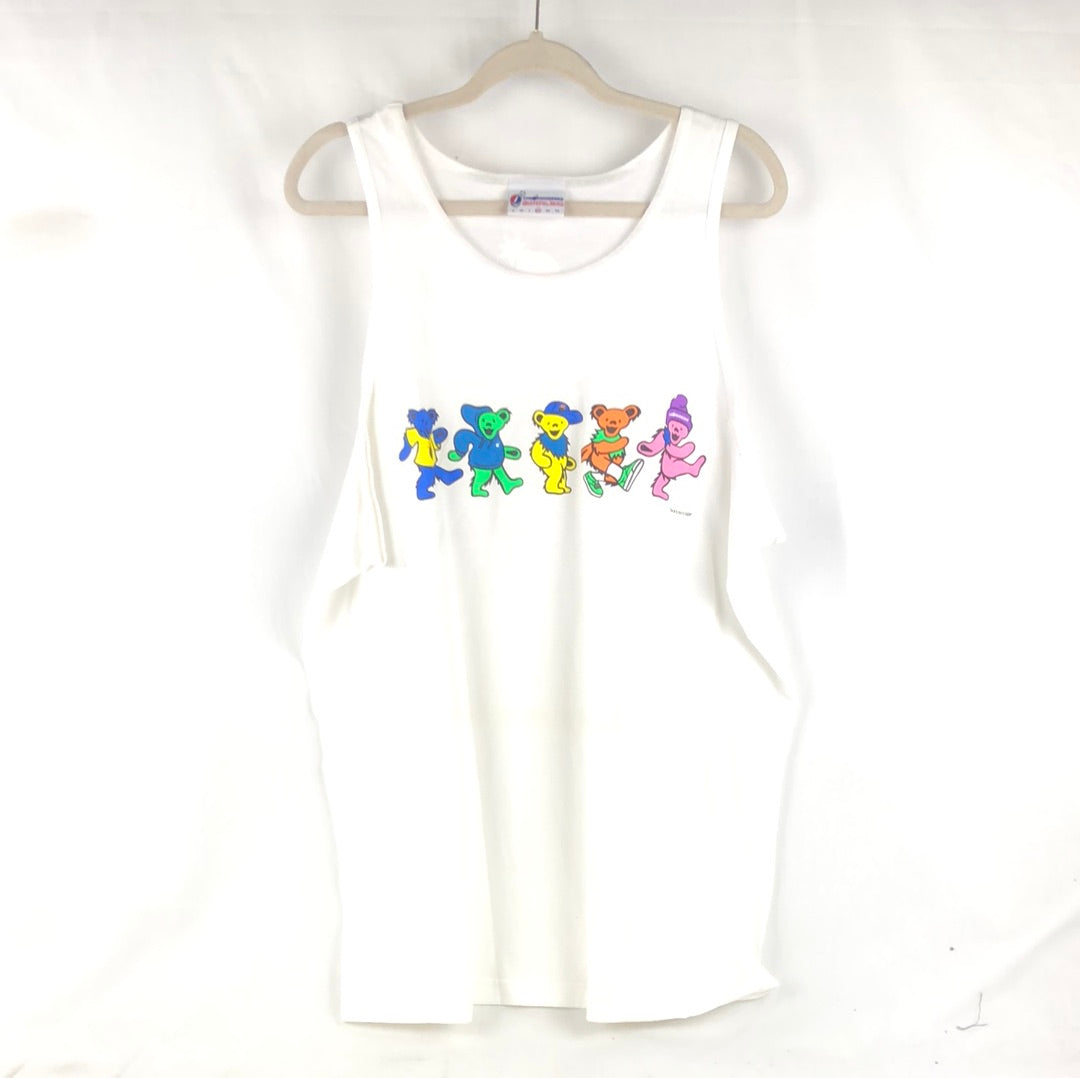The Hundreds Grateful Dead Chest Logo White Size XL Tank Top