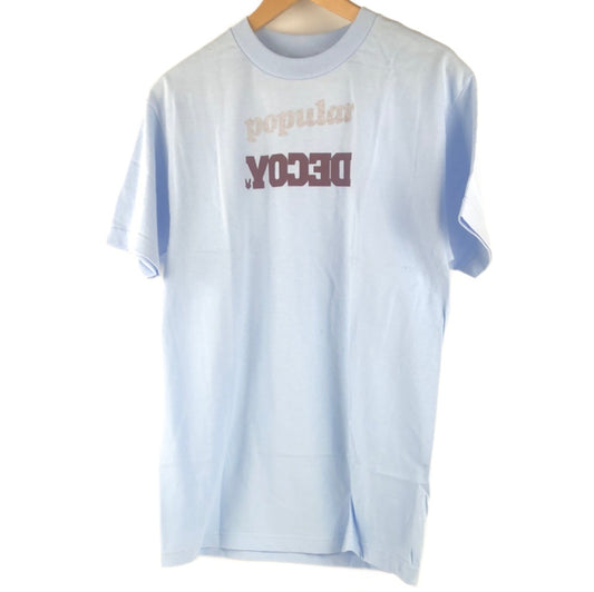 Pop War Popular Chest Logo Blue Brown Size M S/s Shirt
