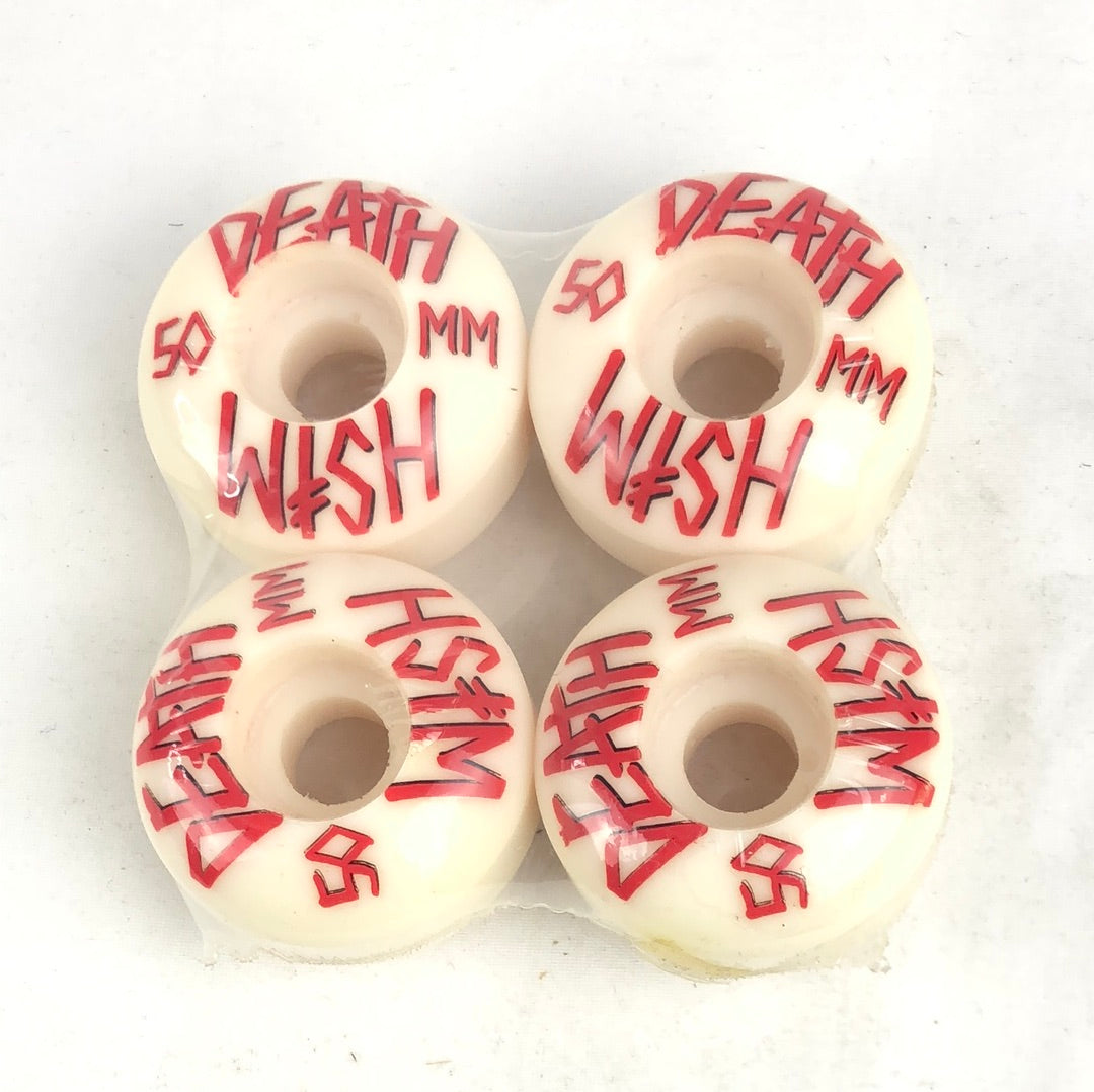 Deathwish Logo Red White 50mm NOS Skateboard Wheels