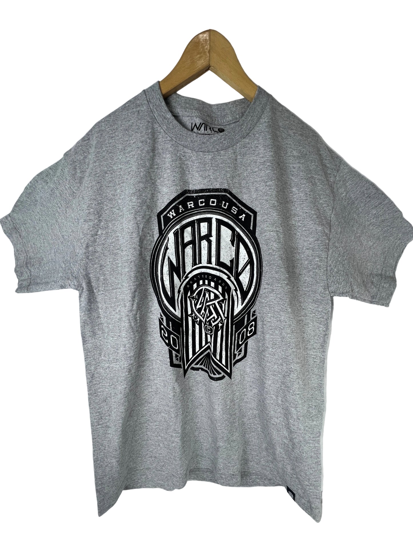 Warco Warco USA Shield Grey Black White 2008 Size L S/s Vintage Shirt