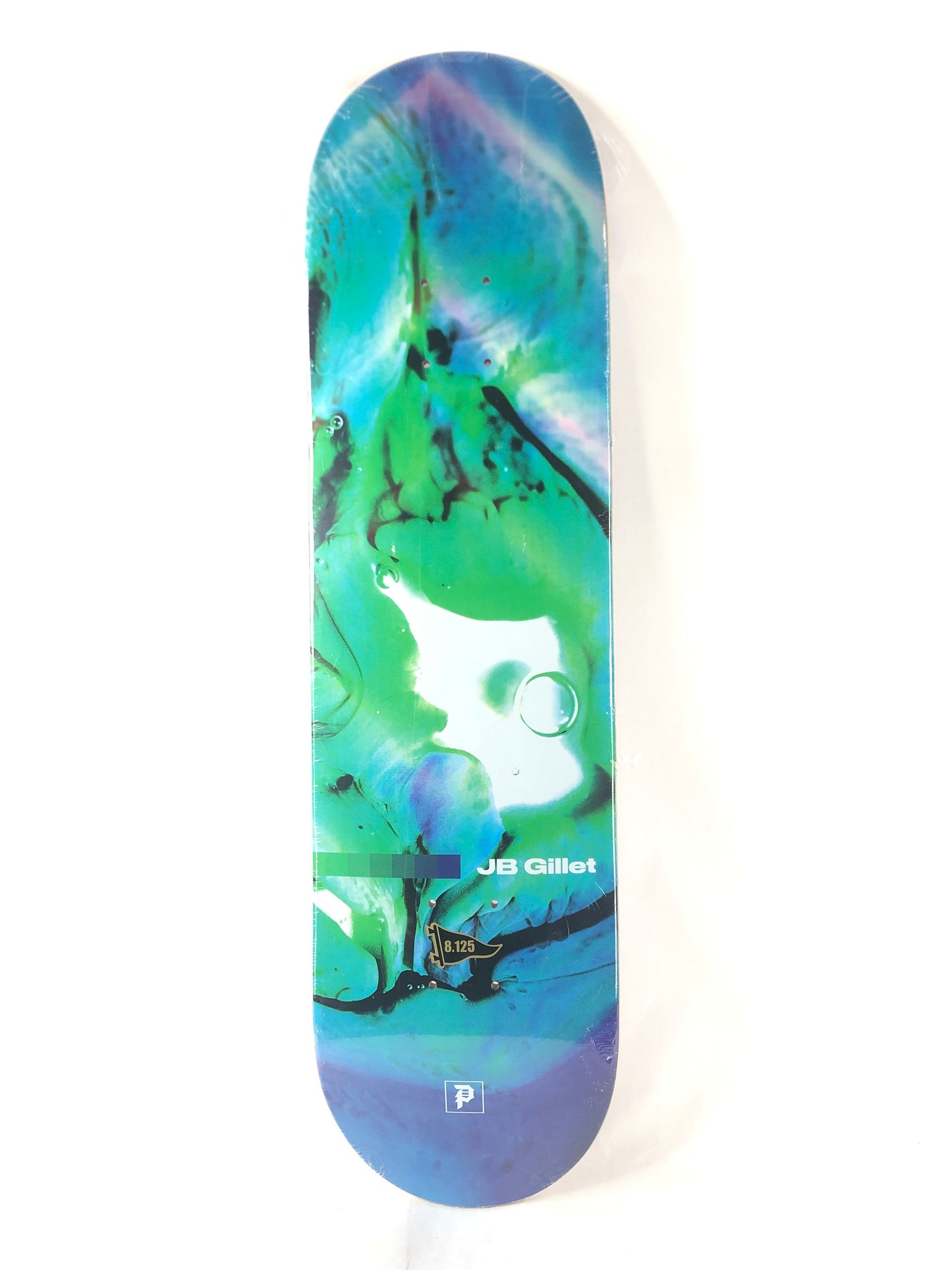 Primitive JB Gillet Oil Drop Green Blue White Size 8.125 Skateboard Deck