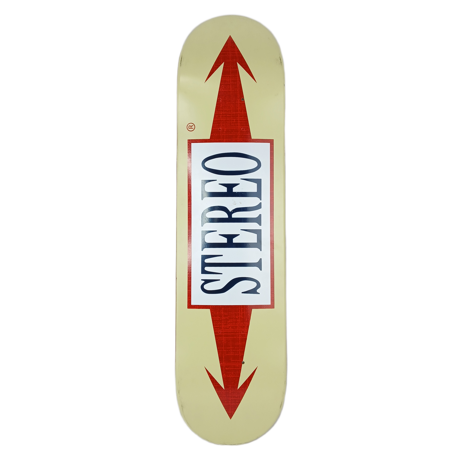 Stereo Arrows Tan White Red Size 7.75" Vintage NOS Deck