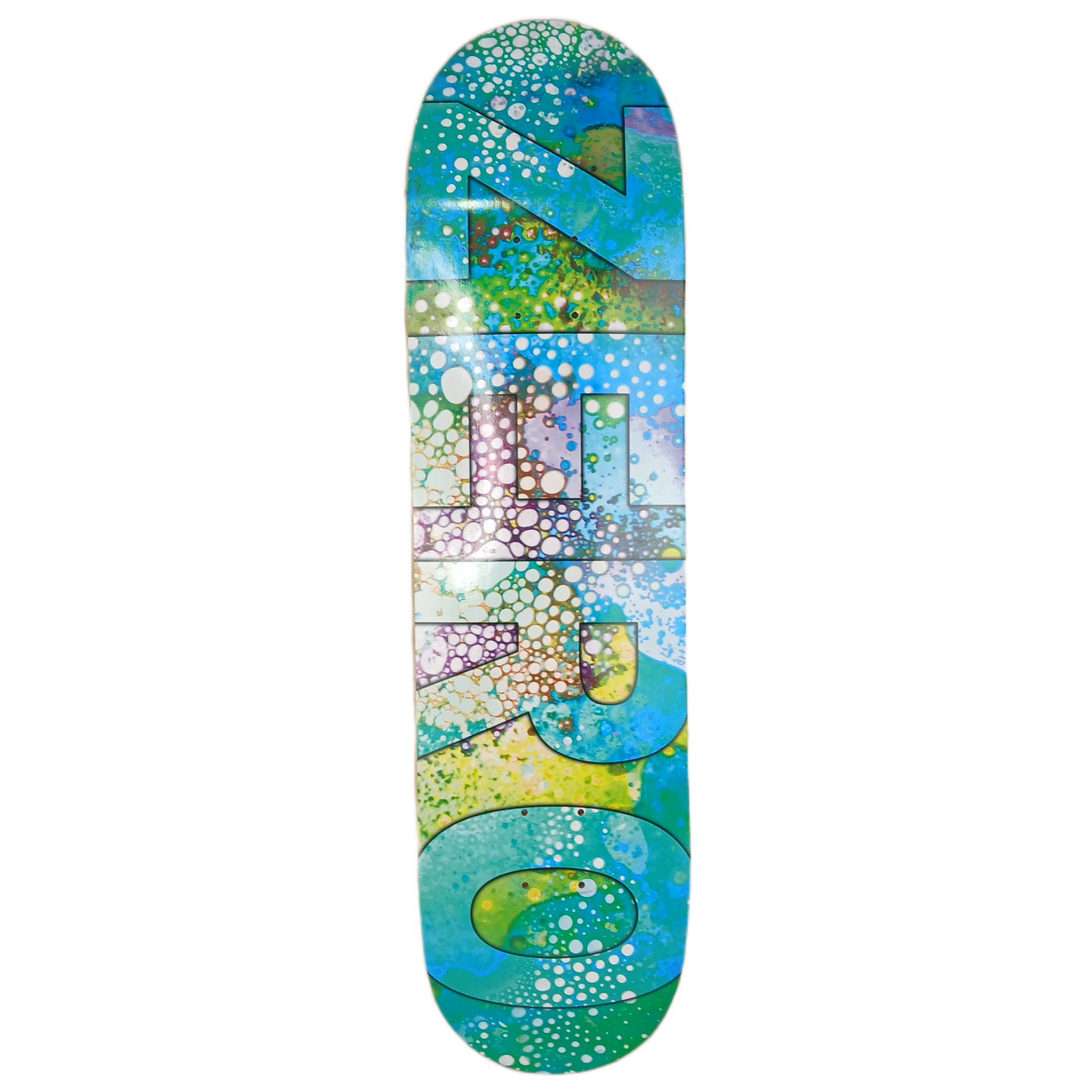 Zero Fizz Bubbles Green Blue Multi Size 8.100" Vintage NOS Deck