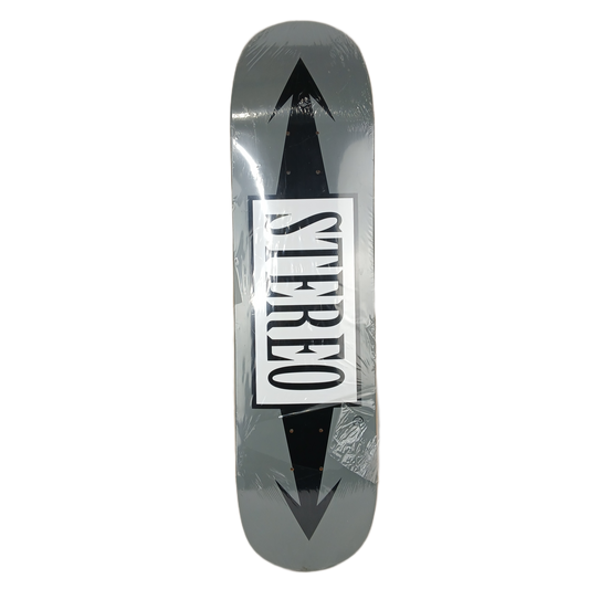 Stereo Arrows Grey Black White Size 8.000 Vintage NOS Deck