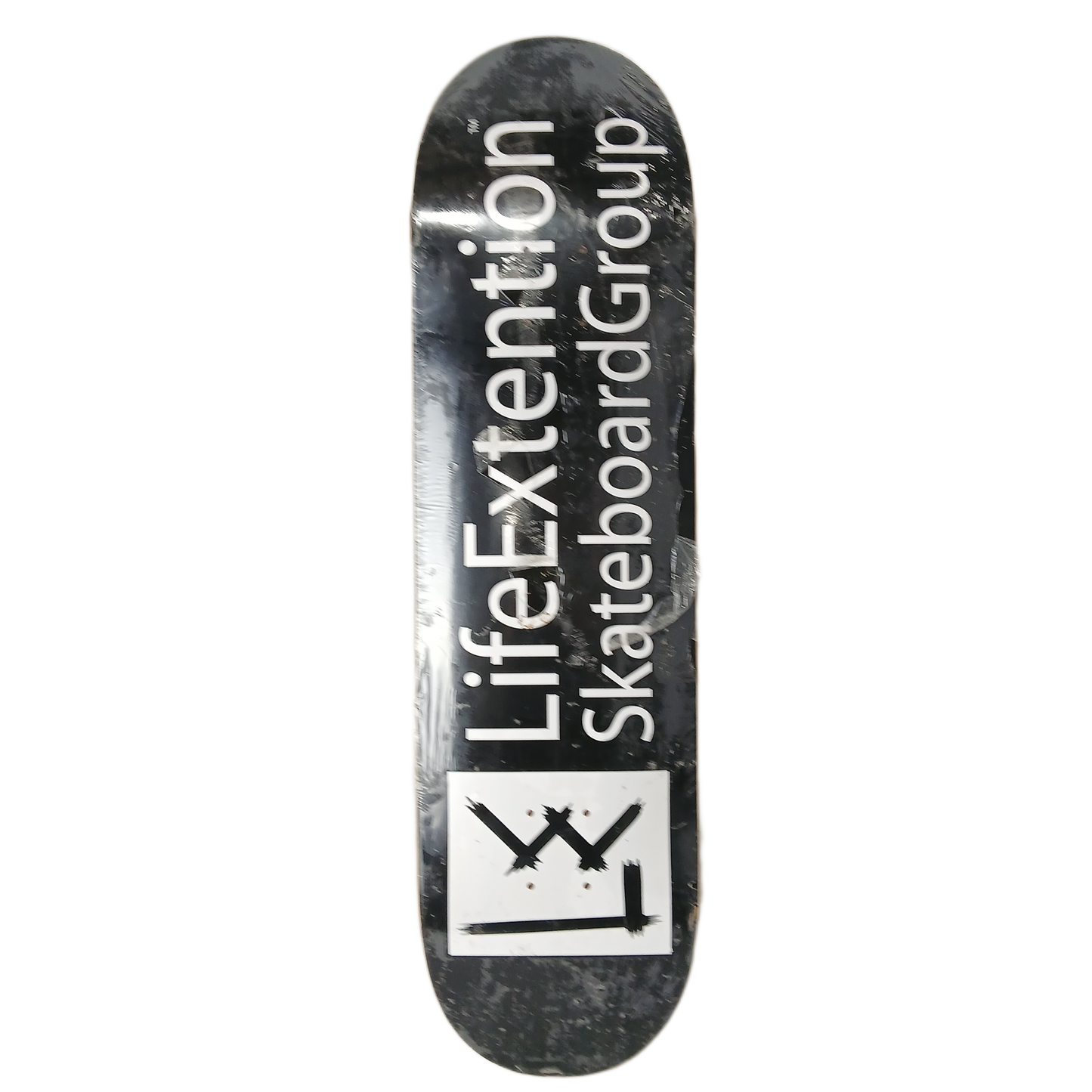 Life Extention Nick Trapasso LE Logo Black White Size 8.4" Vintage NOS Deck
