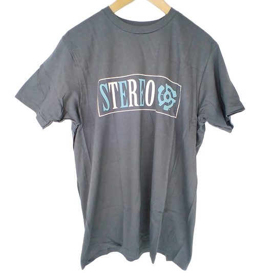 Stereo Logo Grey White Blue Size L S/s Shirt