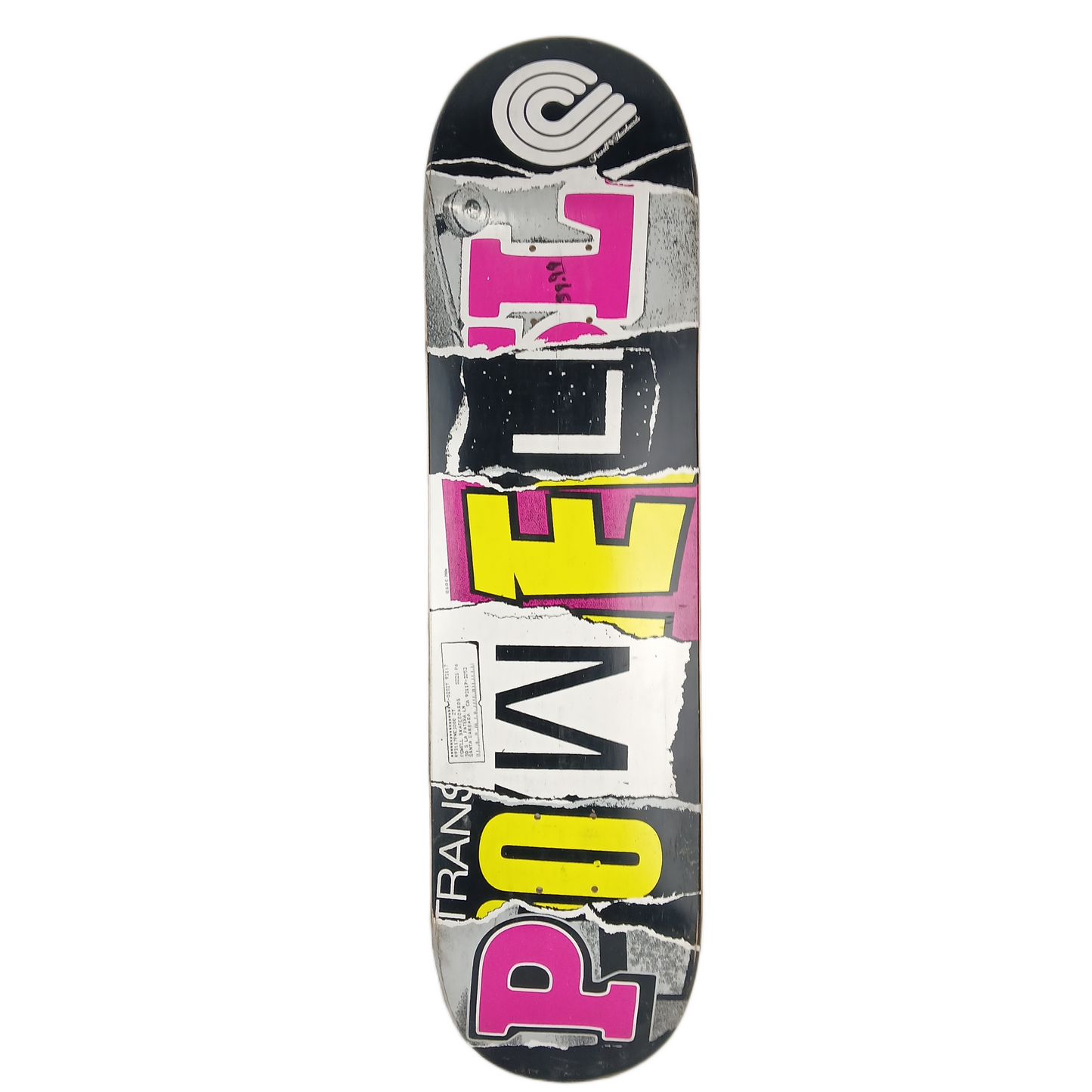 Powell Collage Mashup Graphic 2006 Multi Size 8.2" Vintage NOS Deck