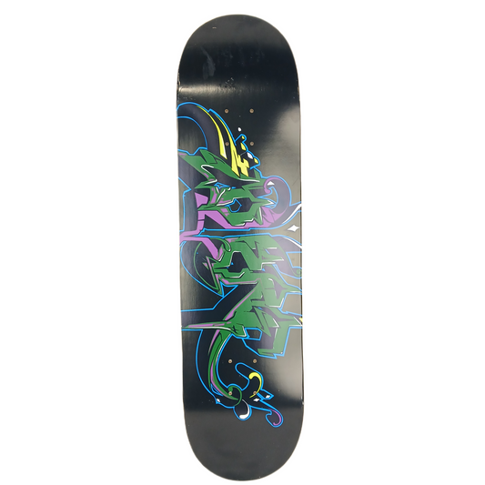 Covert Graffiti Graphic Black Multi Color Size 8.25" Vintage NOS Deck
