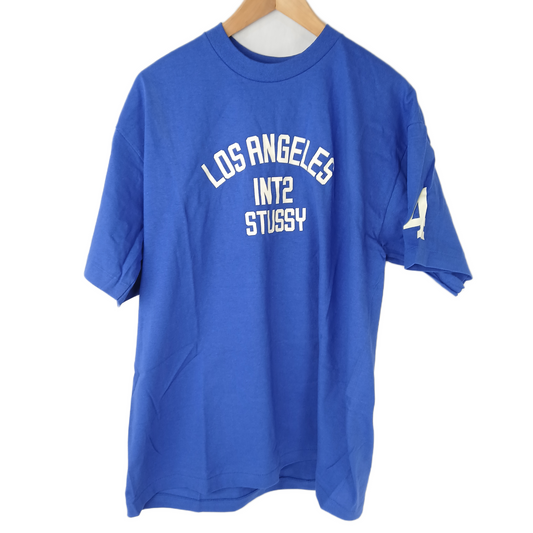 Stussy INT2 Los Angeles Blue White Size XL S/s Shirt