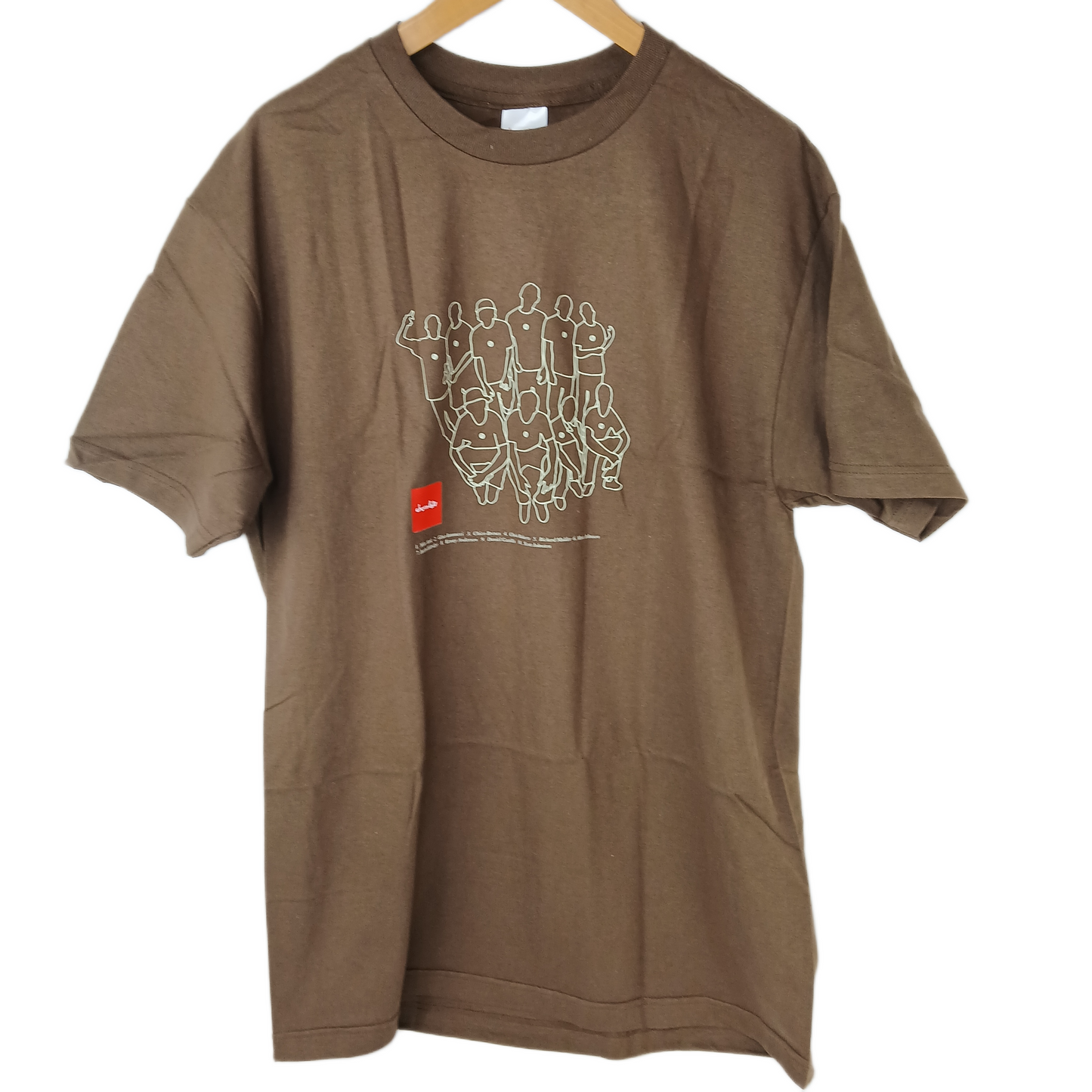 Chocolate Team Silhouette Shirt Brown Tan Red Size Large S/s Vintage Shirt