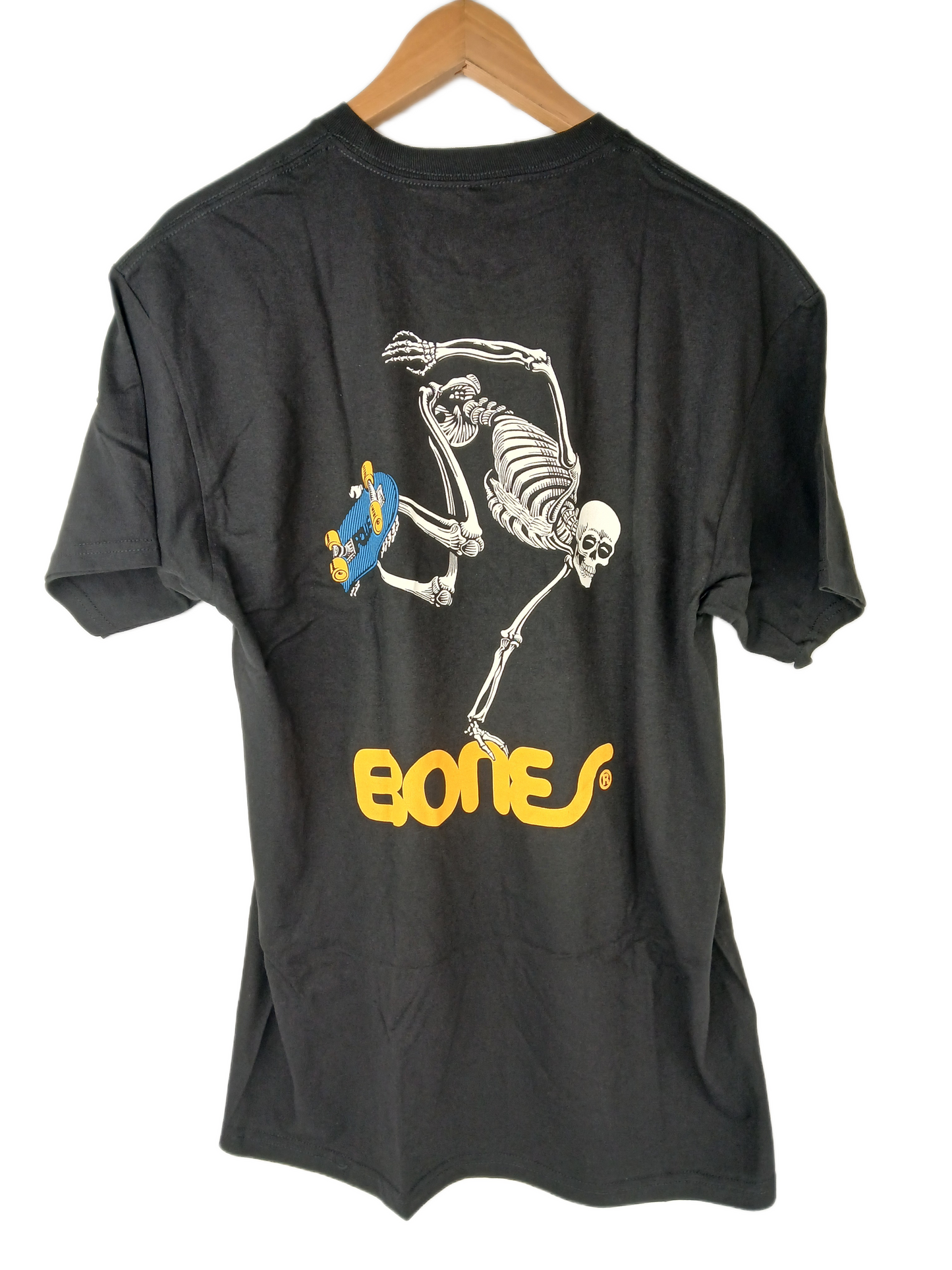 Bones Brigade Skeleton Ollie Plant Black Gold Blue Size L S/s VIntage Shirt
