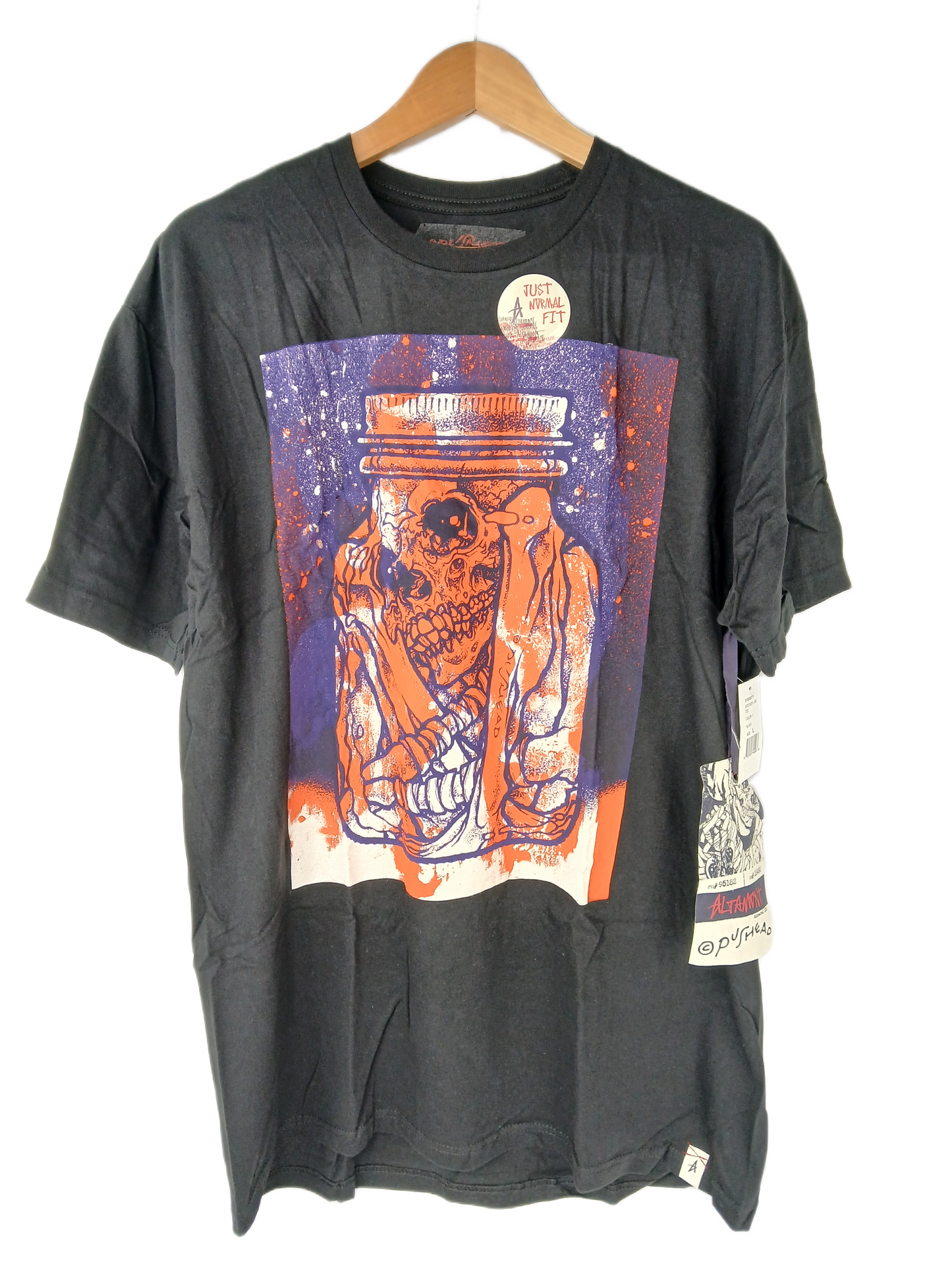 Altamont Pushead Specimen Black Red Multi Size L S/s Vintage Shirt