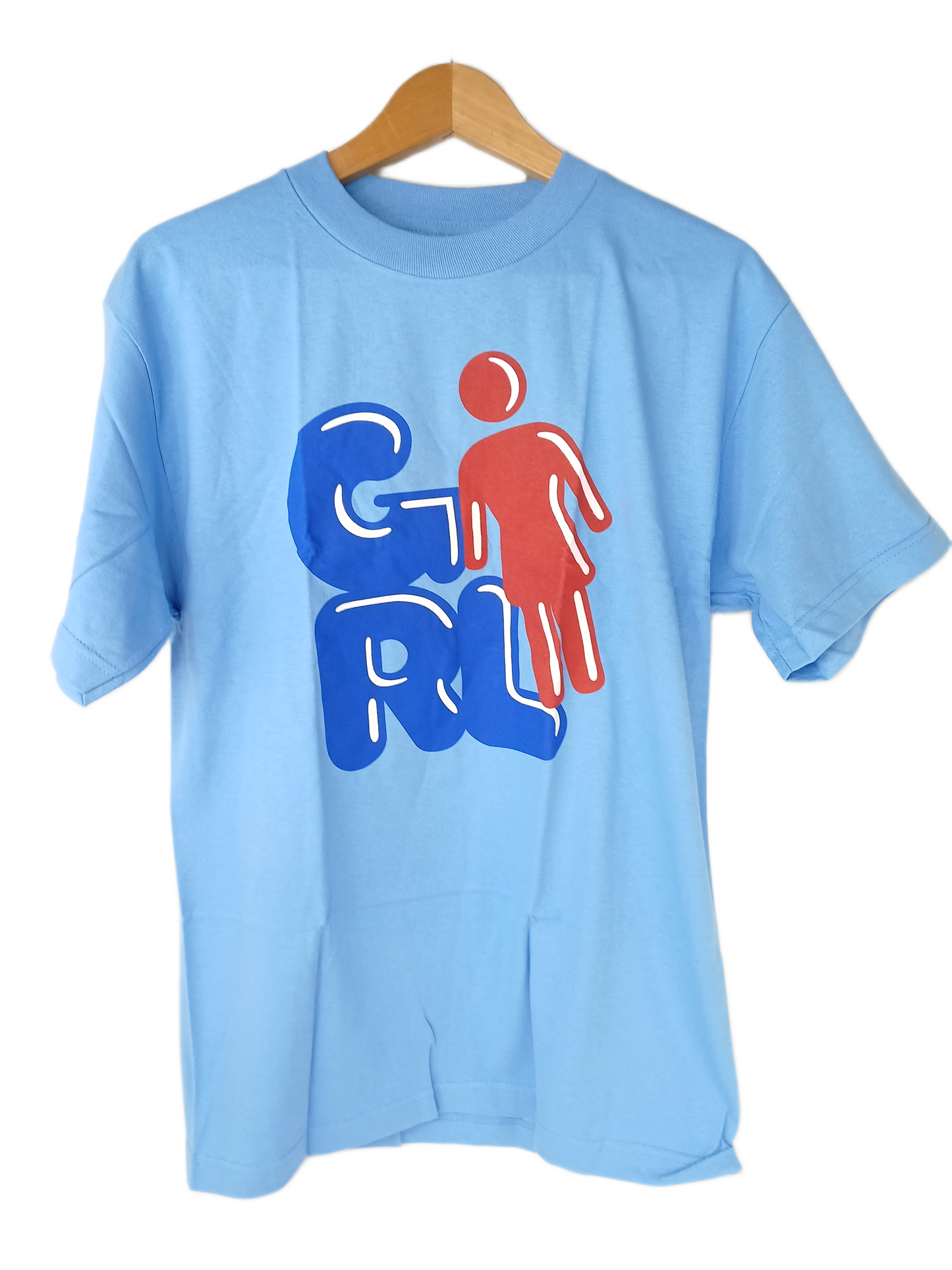 Girl Thuper Duper Blue Red White Size M S/s Vintage Shirt