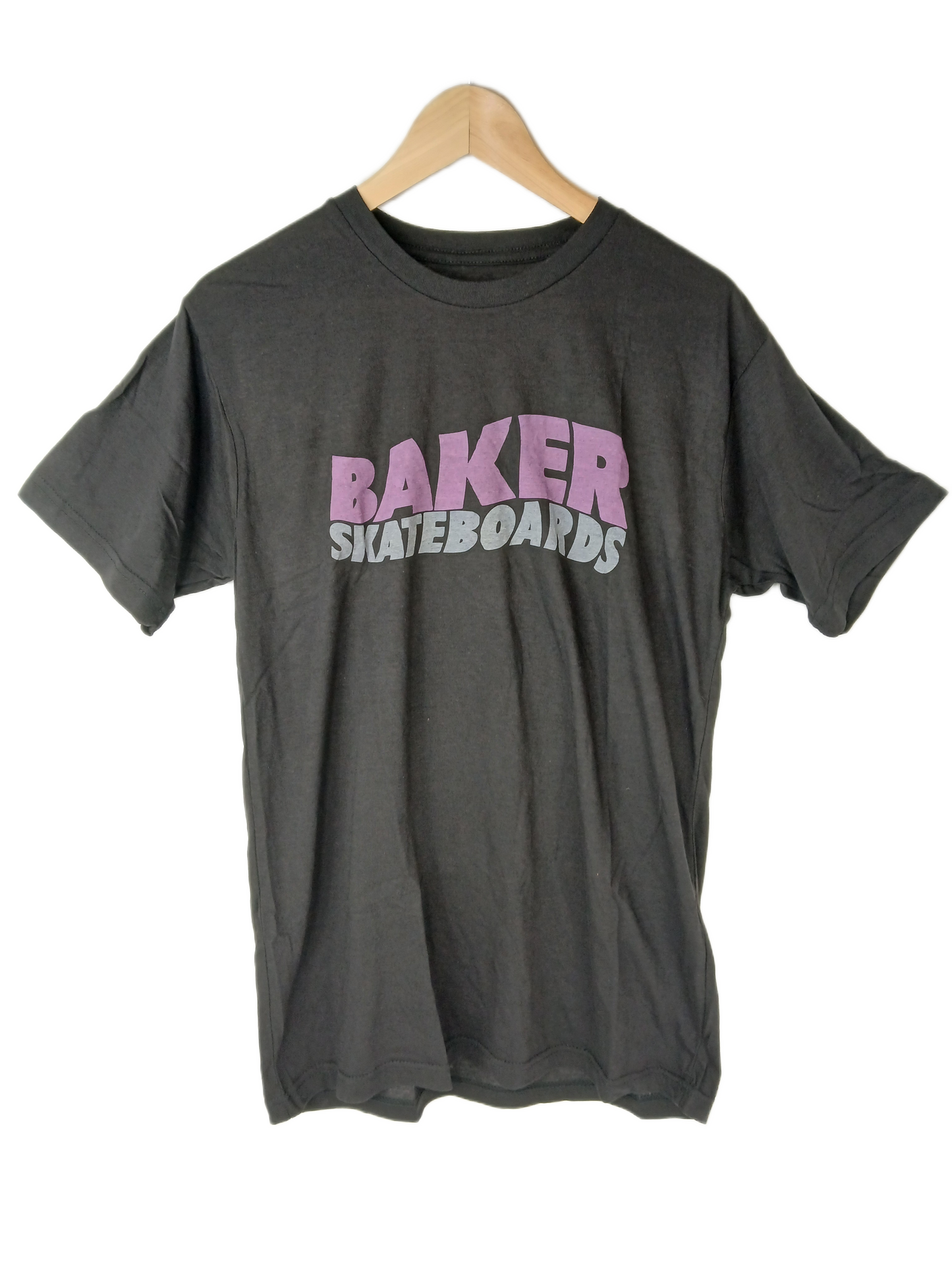 Baker Baker Skateboard Co Black Purple Grey Size M S/s Vintage Shirt