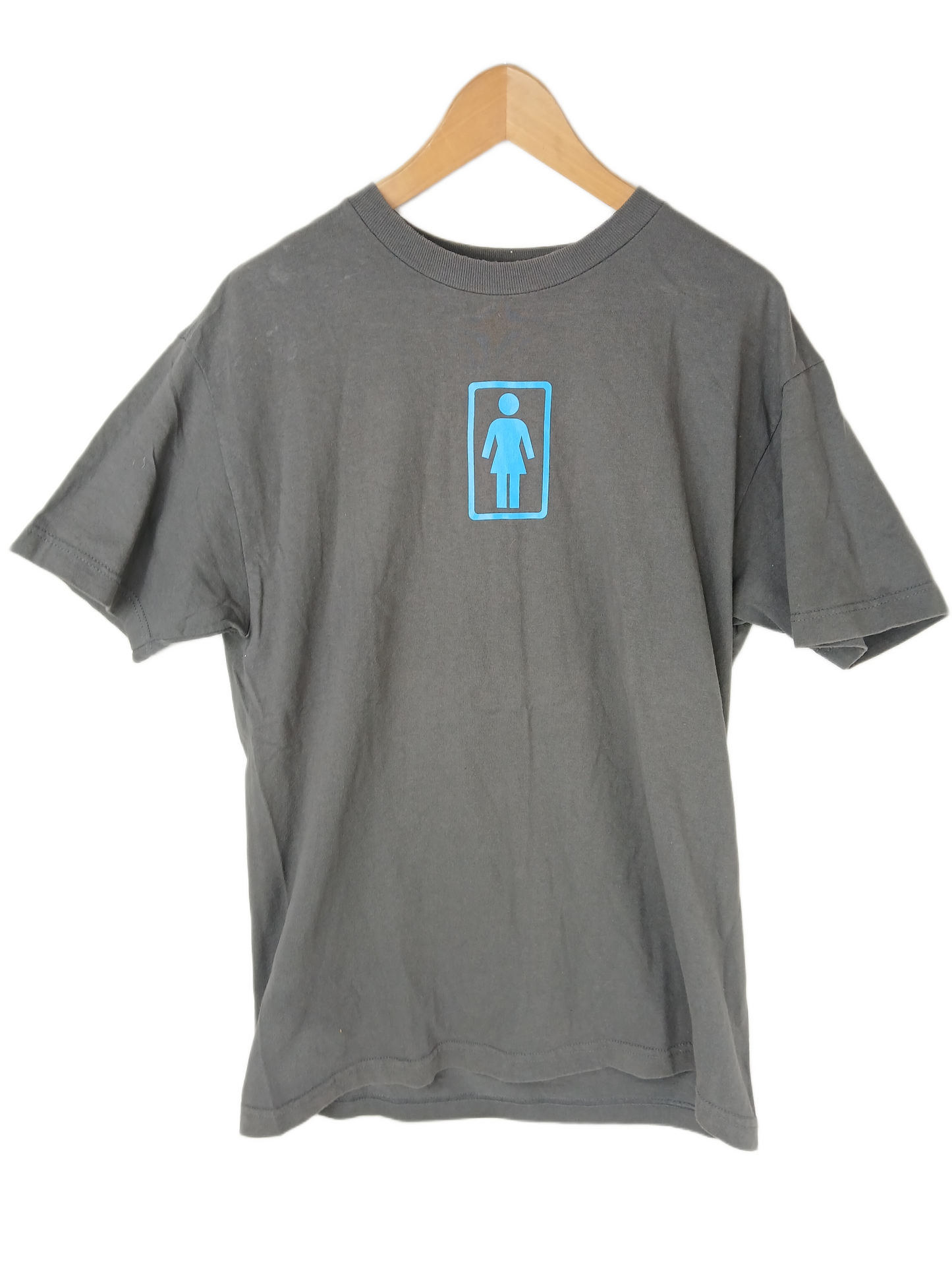 Girl OG Girl Logo Charcoal Blue Size L S/s Vintage Shirt