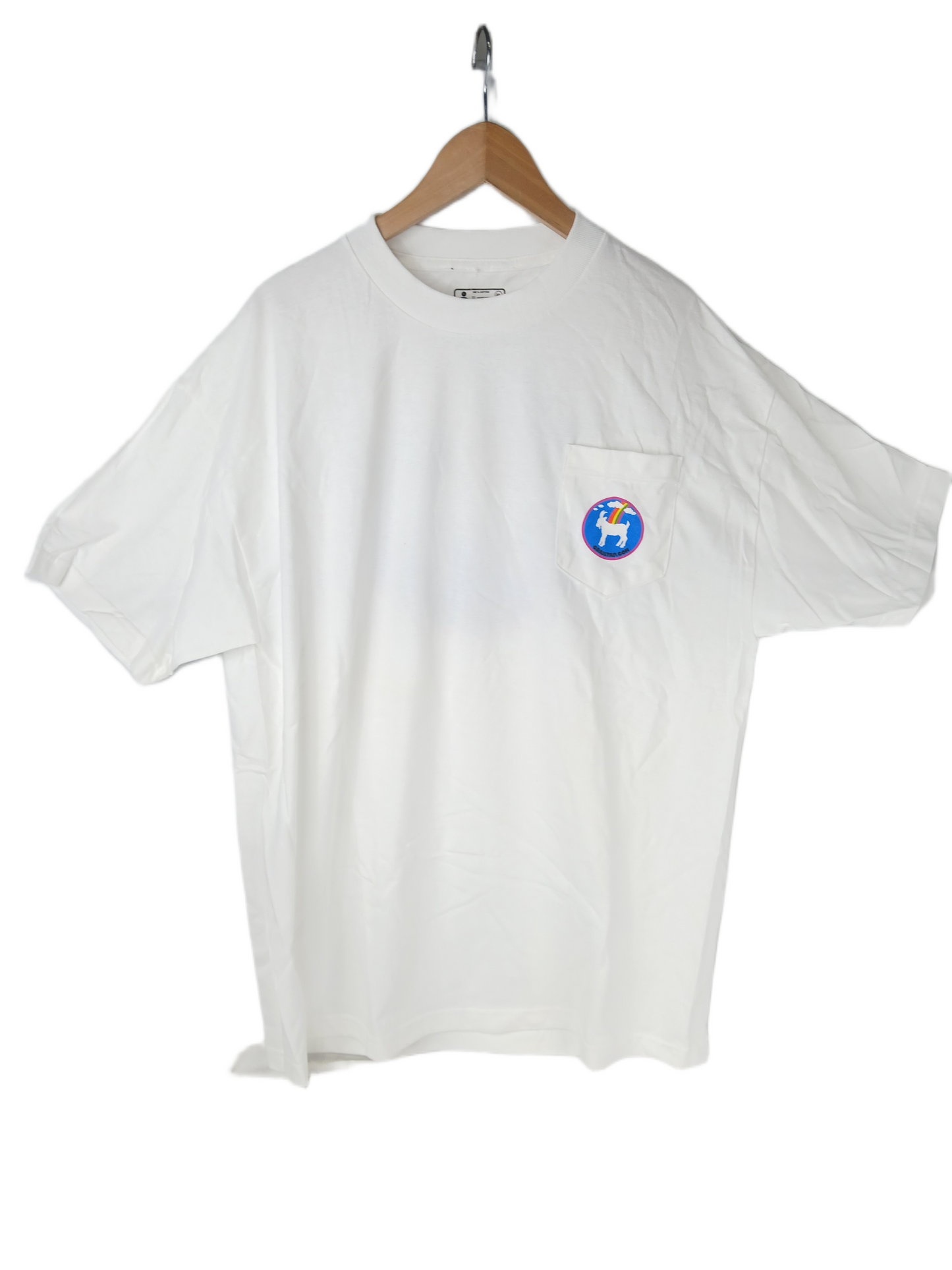 Crailtap Goat Chest Pocket and Back Logo White Size XL S/s Shirt