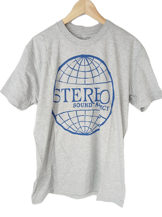 Stereo Globe Front Logo Grey Blue Size L S/s Shirt