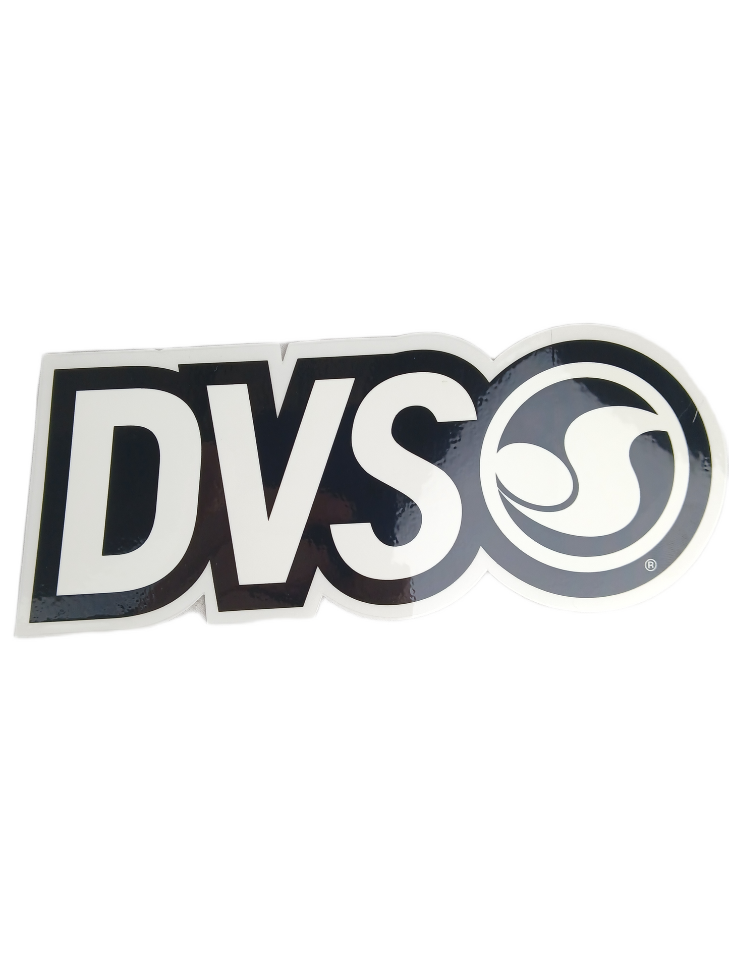 DVS Bar Logo Clear Black 7.1" X 3.1" Vintage NOS Sticker