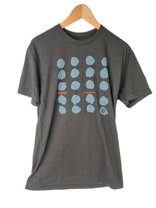 Stereo A Visual Sound Blue Black Red Size M S/s Vintage Shirt