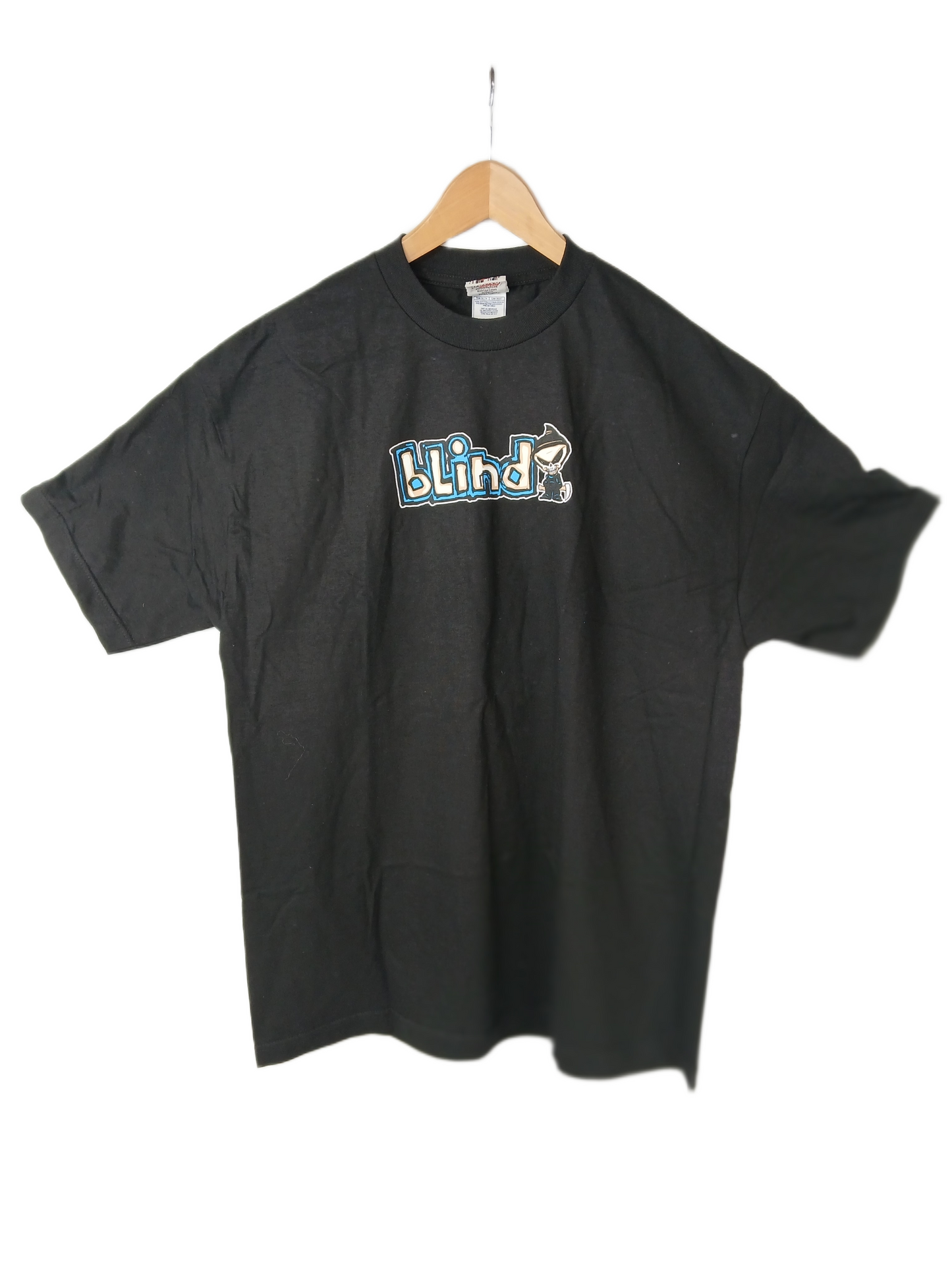 Blind Reaper Logo Black Blue White Size XL S/s Vintage Shirt