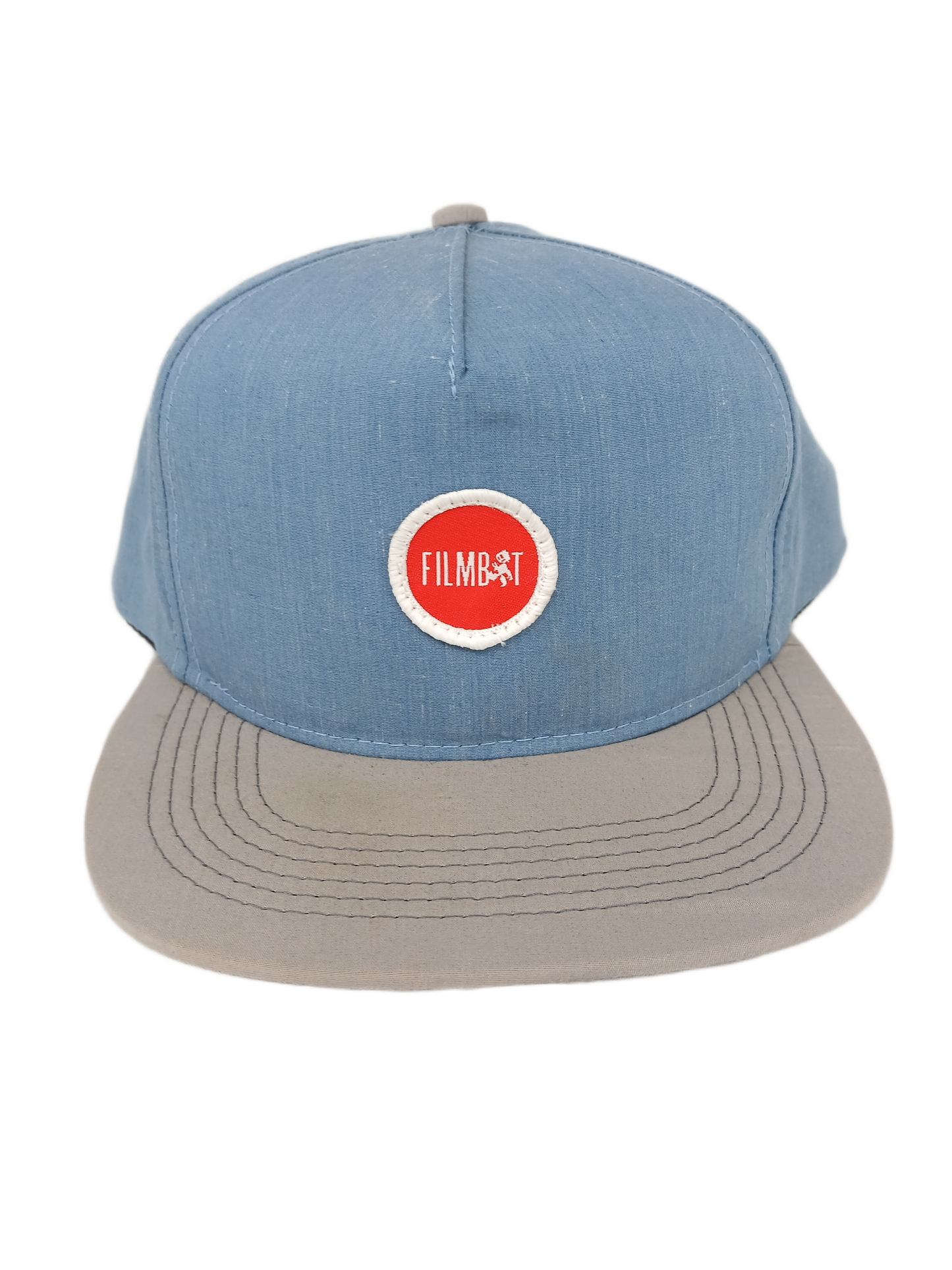 Filmbot Filmbot Circle Logo Grey Navy Red One Size Fits All Strapback 5 Panel Hat