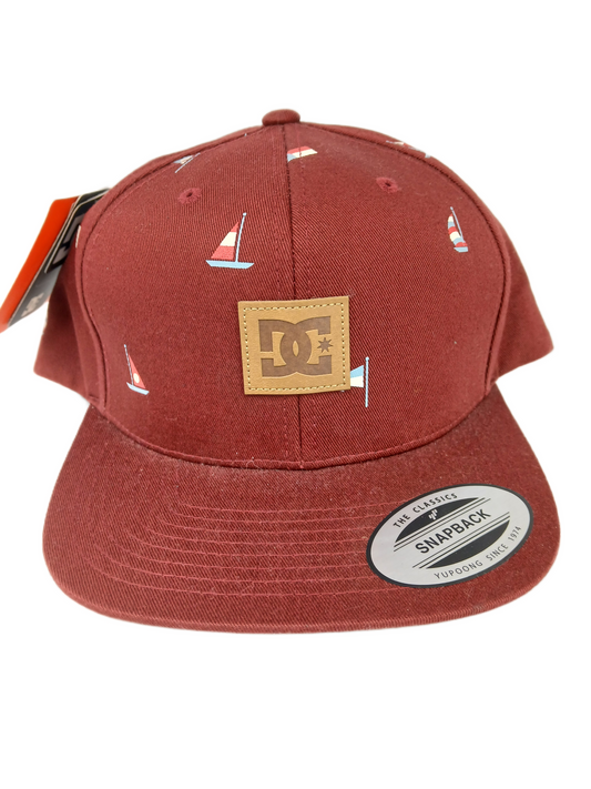 DC Salesman Boats Burgundy Multi One Size Fits All Vintage Snap Back Hat