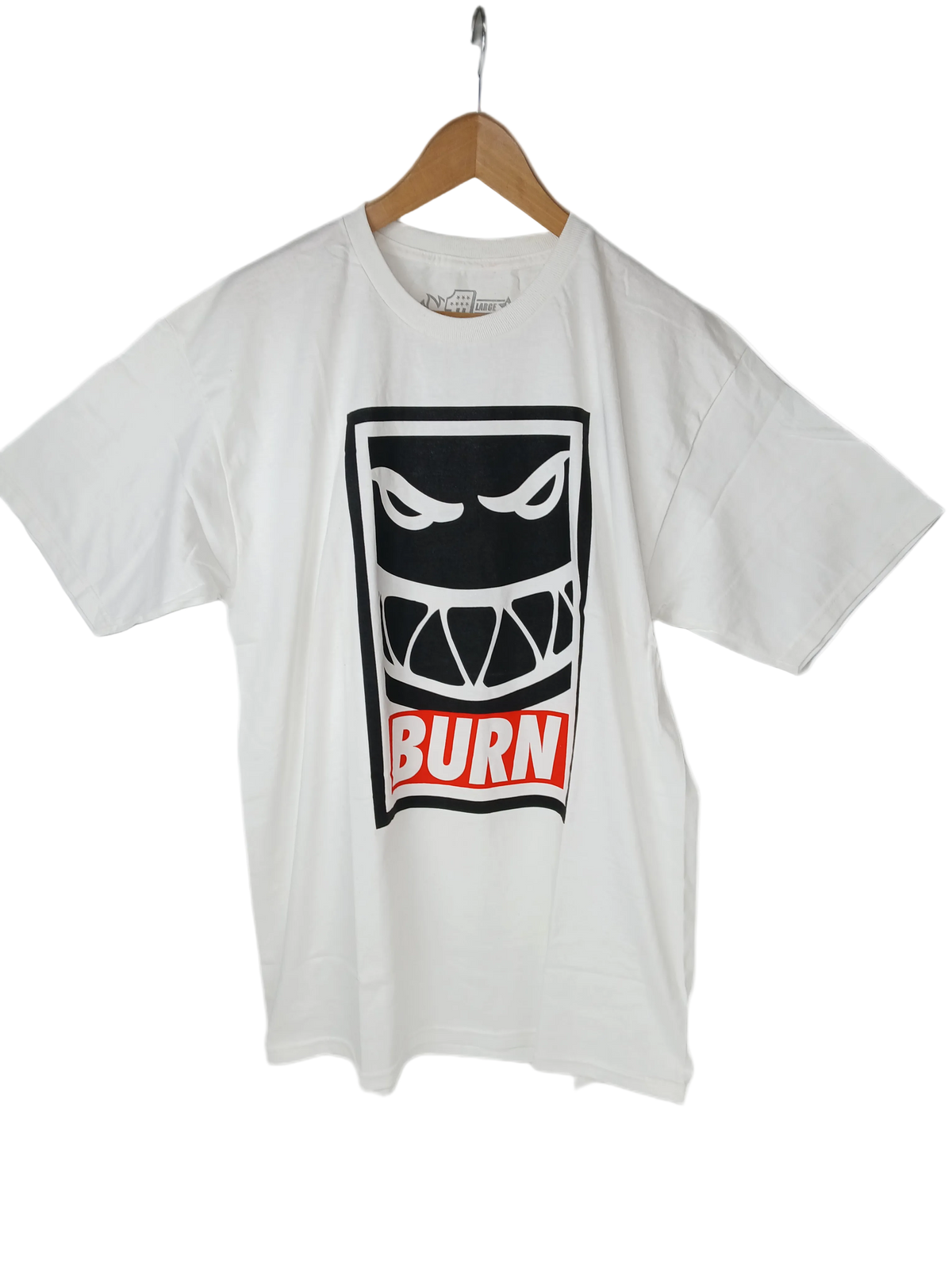 Spitfire Burn White Black Red Size L S/s Shirt