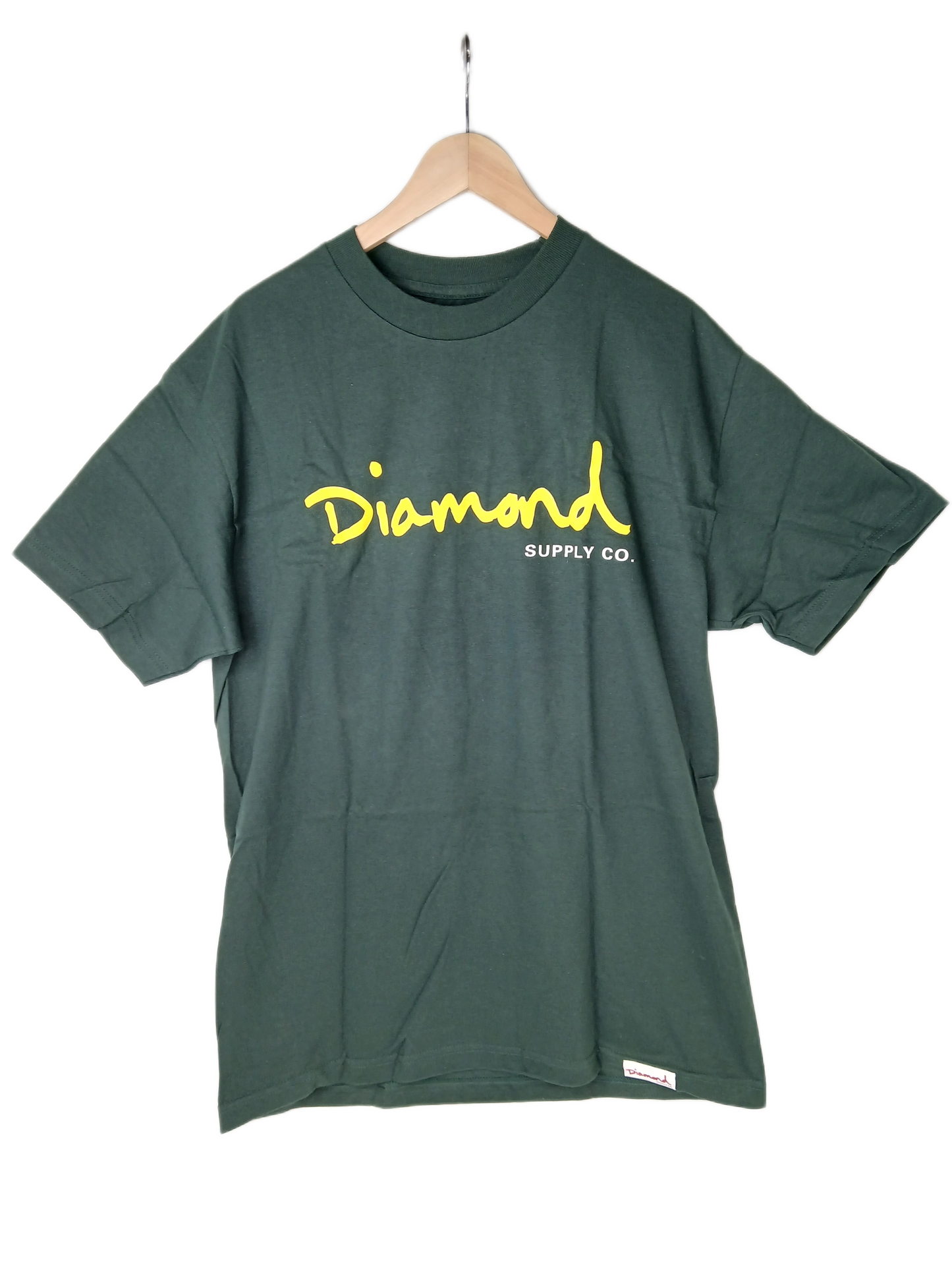 Diamond Green Yellow Size L S/s Vintage Shirt