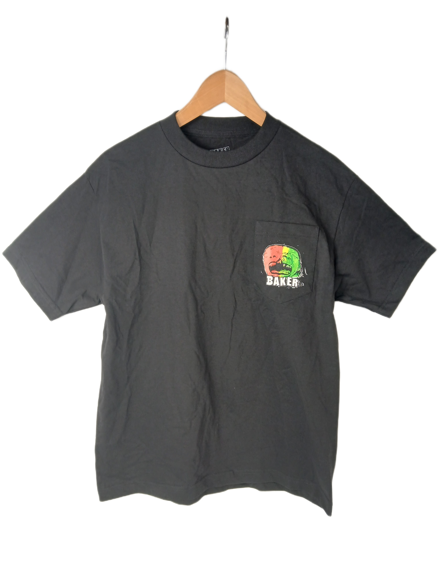 Baker 2 Headed Demon Pocket Black Multi Size M S/s Vintage Shirt