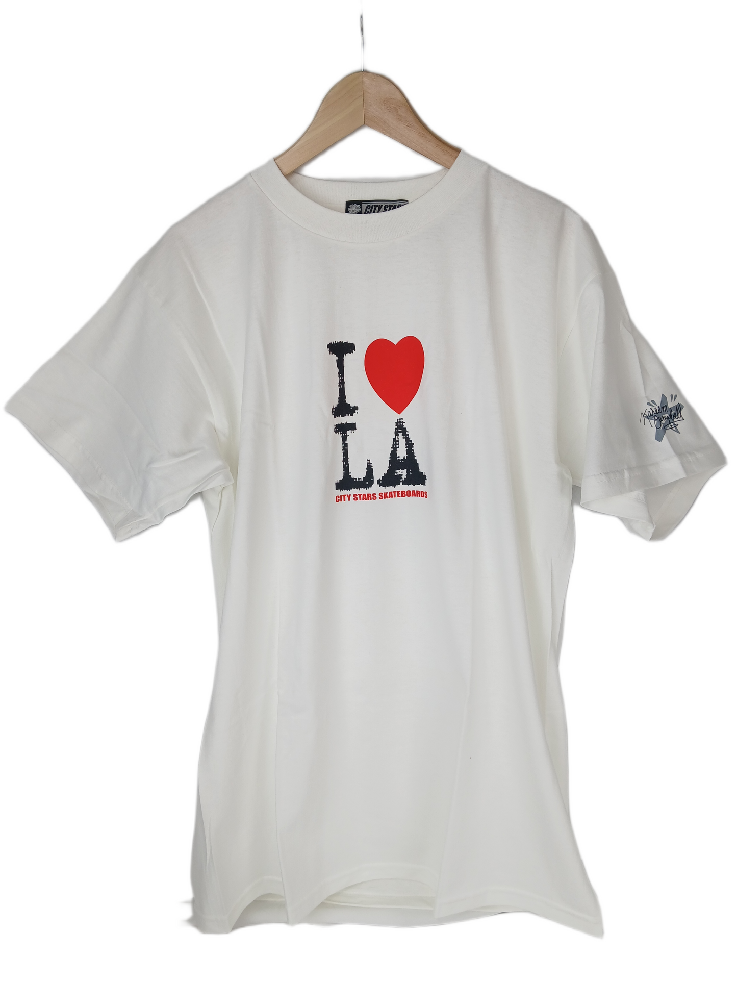 City Stars I Love LA White Size L S/s Shirt