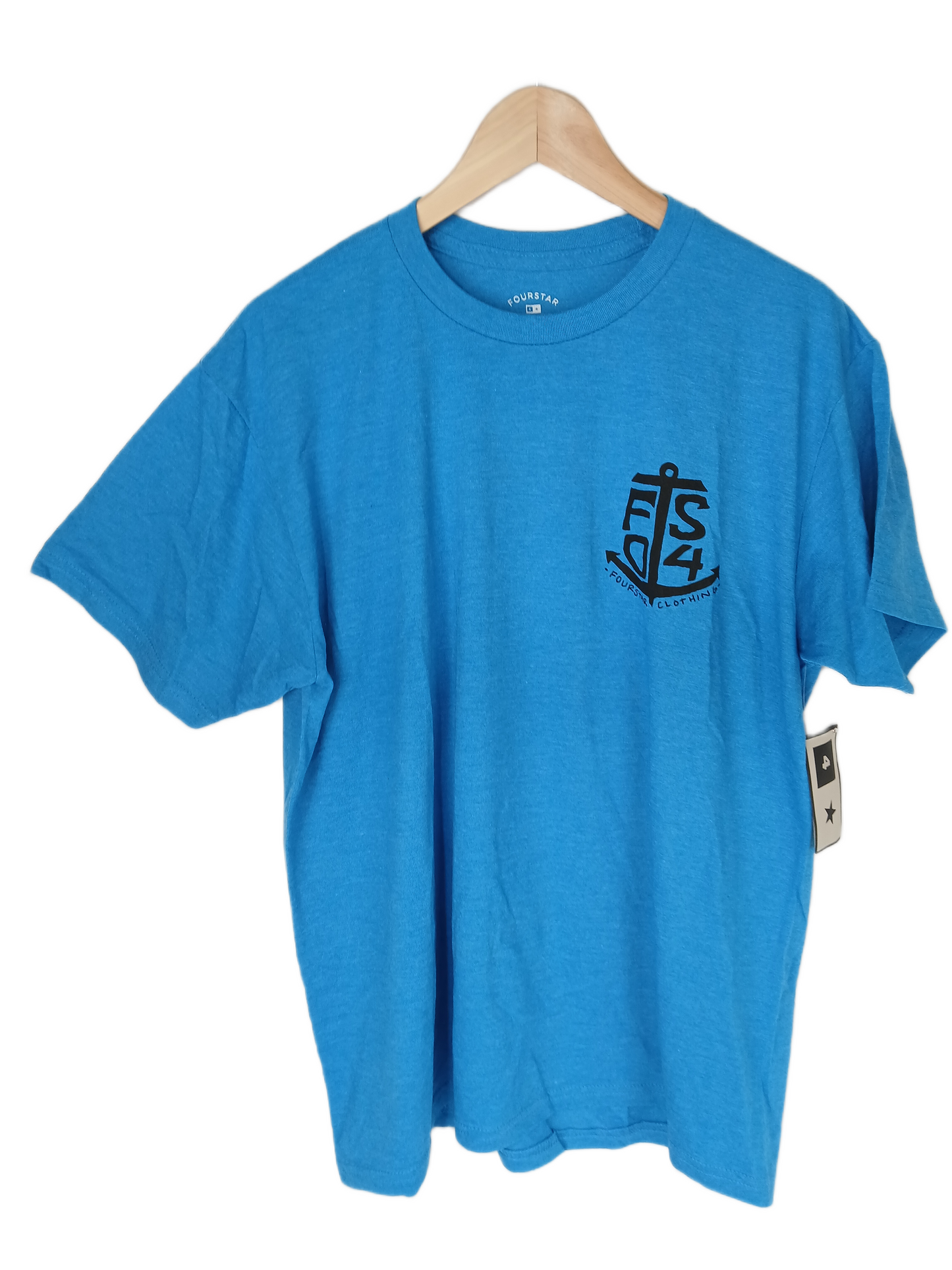 Fourstar Anchor Chest Logo Blue Size L S/s Shirt