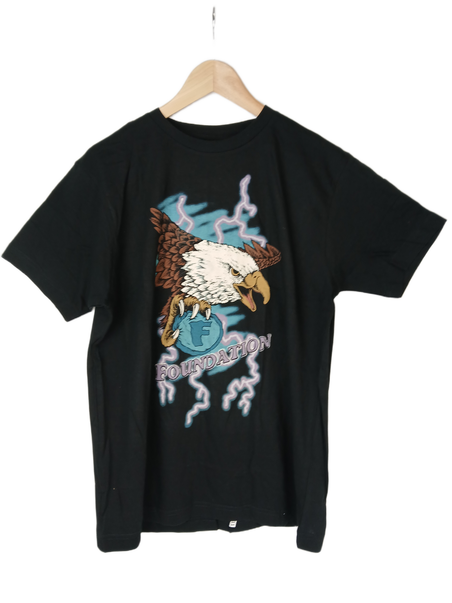 Foundation Eagle Black Multi Size M S/s Vintage Shirt