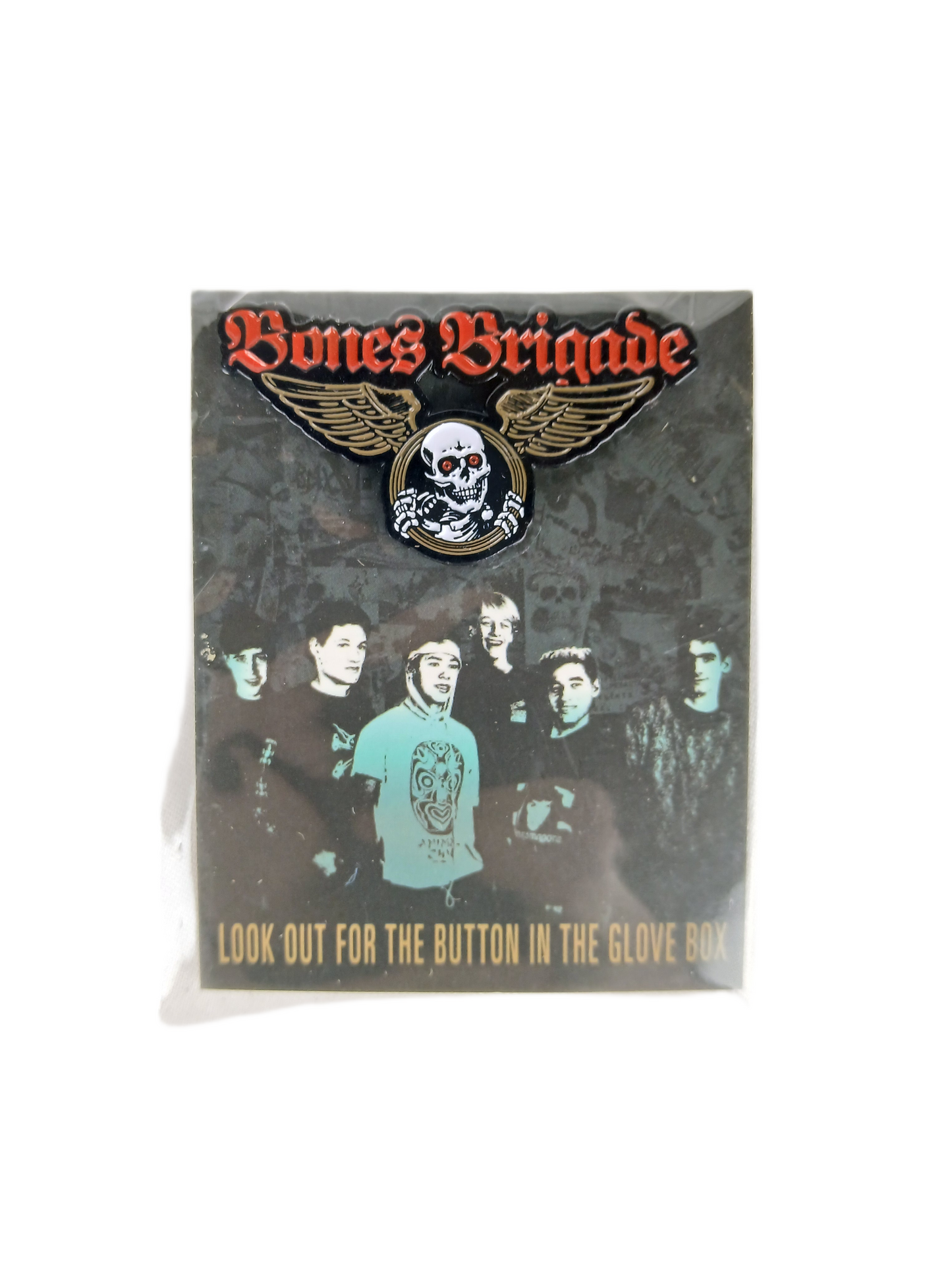 Powell Peralta Bones Brigade Autobiography Winged Ripper Black White Gold Red Size 2" X 1" Vintage Metallic Pin