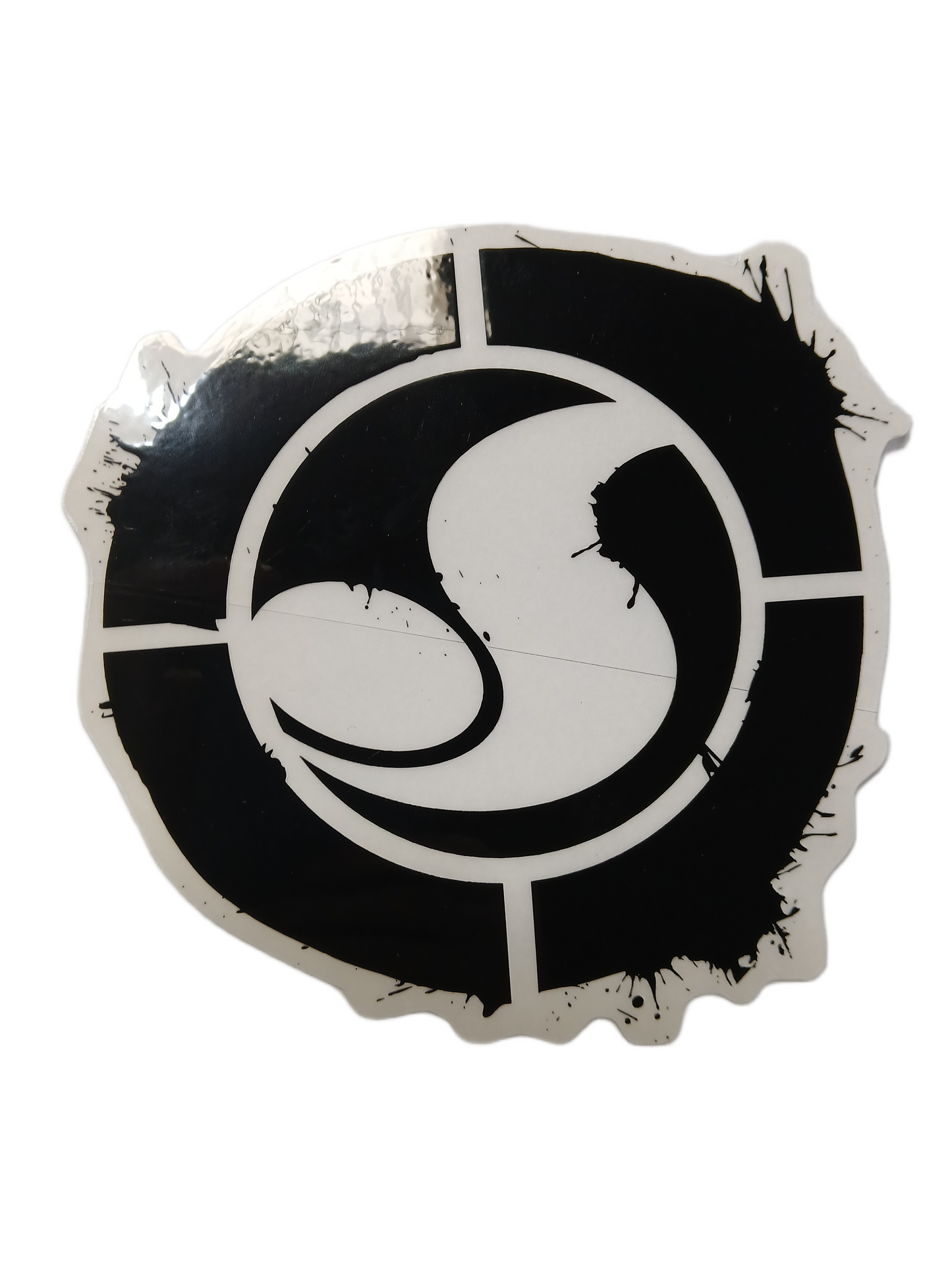 DVS ST Splat Logo Clear Black 5.5" X 5.3" Vintage NOS Sticker
