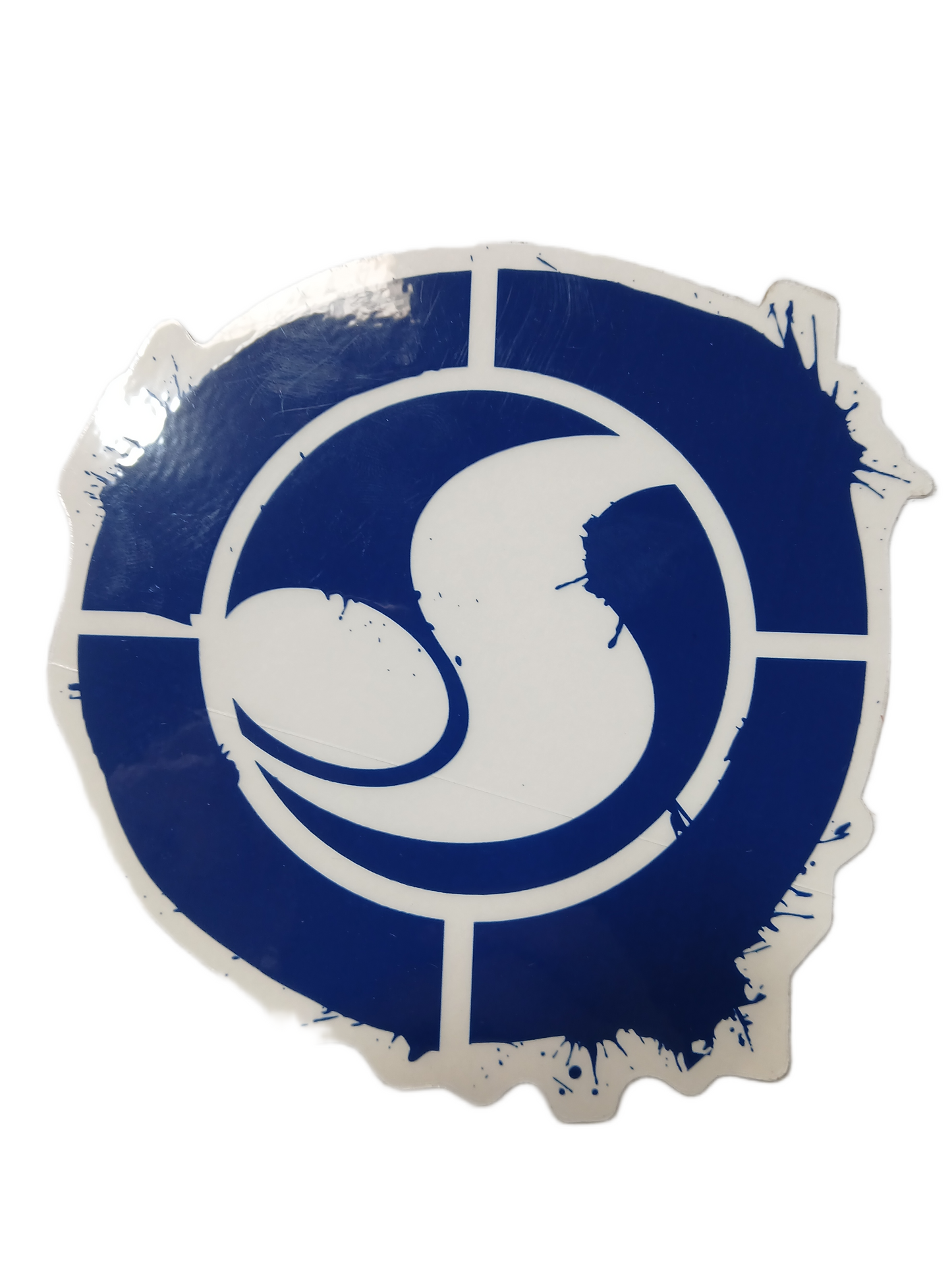 DVS ST Splat Logo Clear Dark Blue 5.5" X 5.3" Vintage NOS Sticker