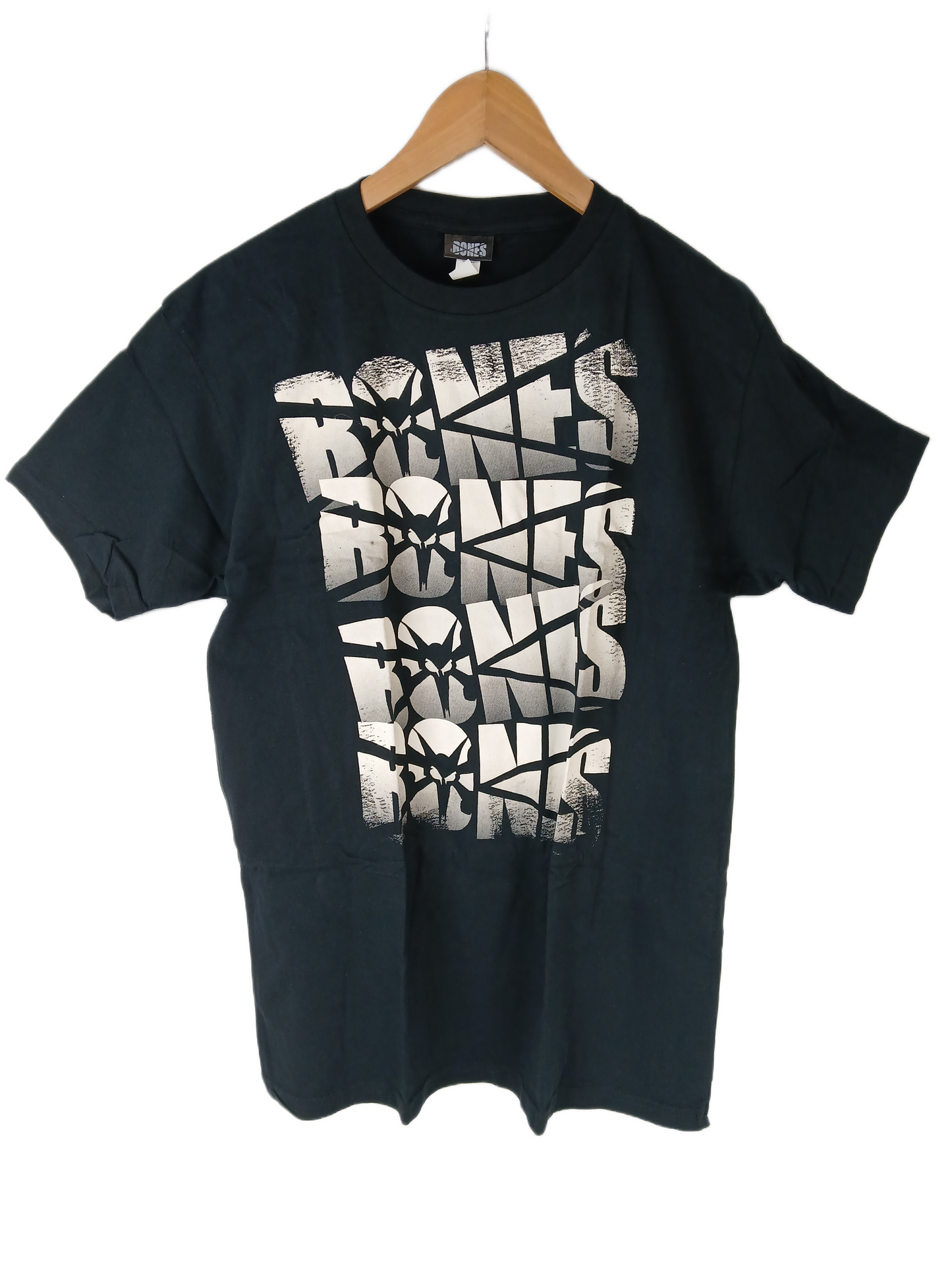 Bones Wheels Repeater Skull & Crossbones Black White Mens Size L S/s Vintage Shirt