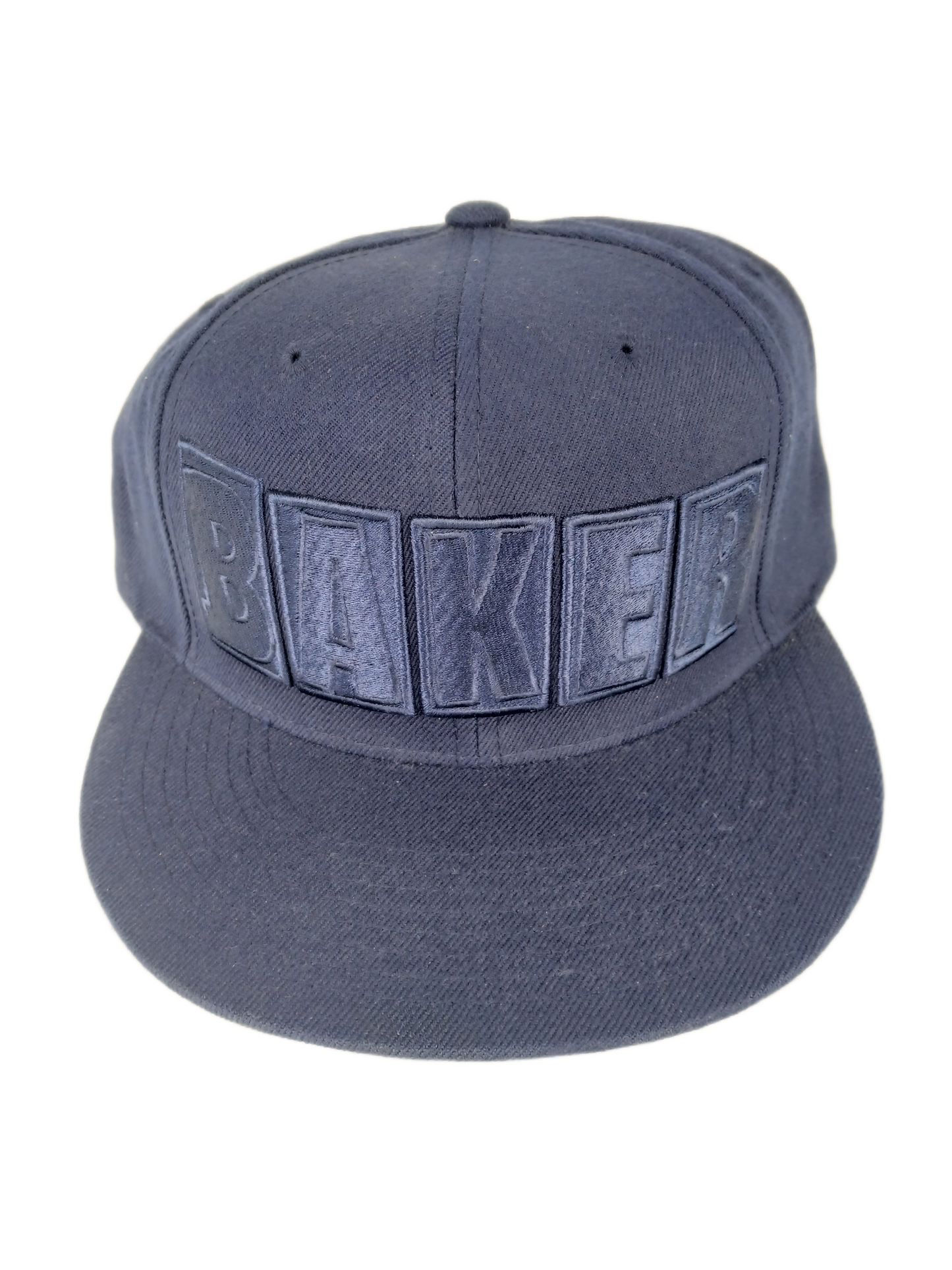Baker Classic Block Letters Blue Royal Blue One Size Fits All Vintage Snapback Hat