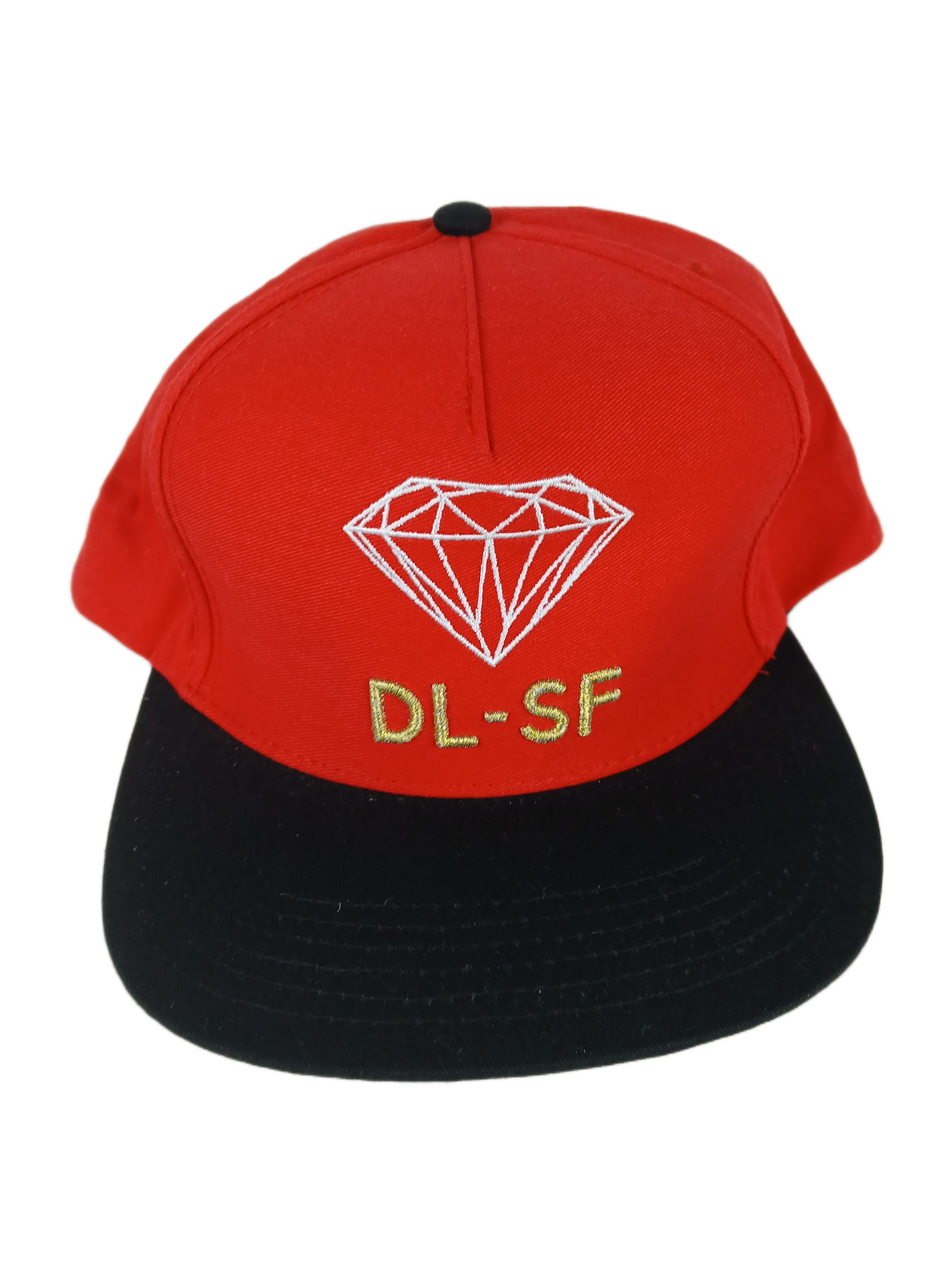 Diamond DL - SF Diamond Life San Francisco Black Gold Red White One Size Fits all Vintage Snapback Hat