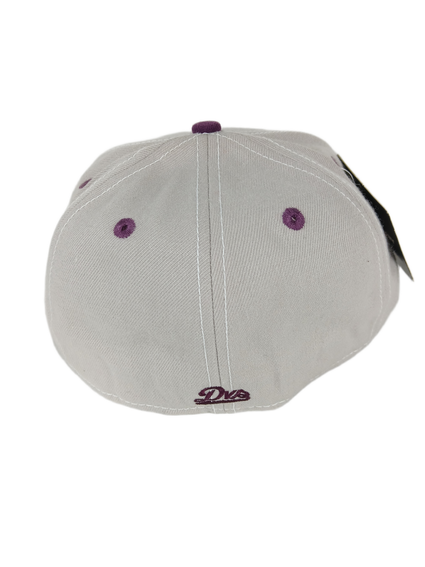 DVS X New Era 59Fifty Dvs Star Logo Burgundy Grey Size 7 55.8cm Vintage Fitted Hat