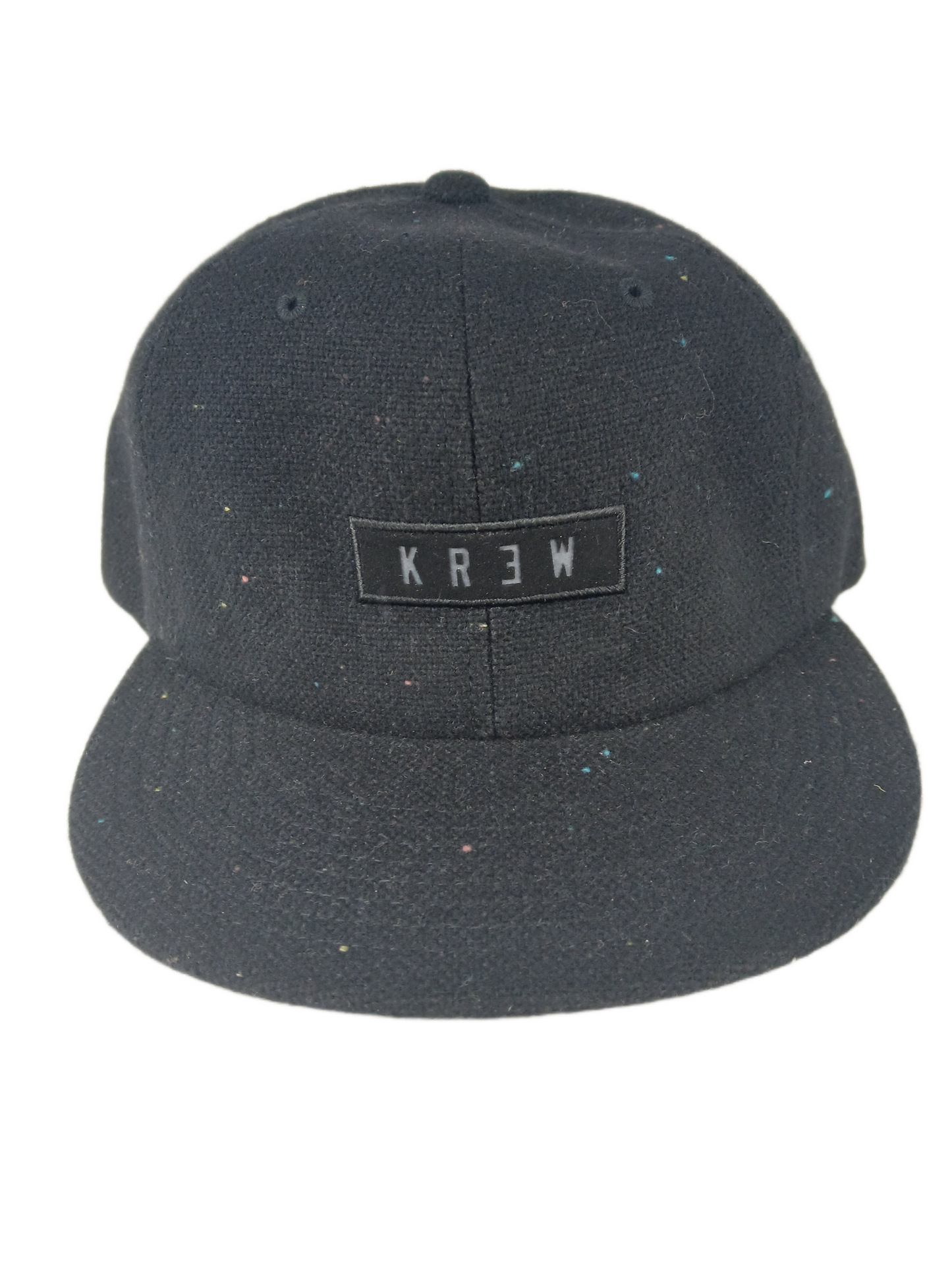 Krew Kr3w Black Wool Suede Bar Logo One Size Fits All Vintage Sample Hat