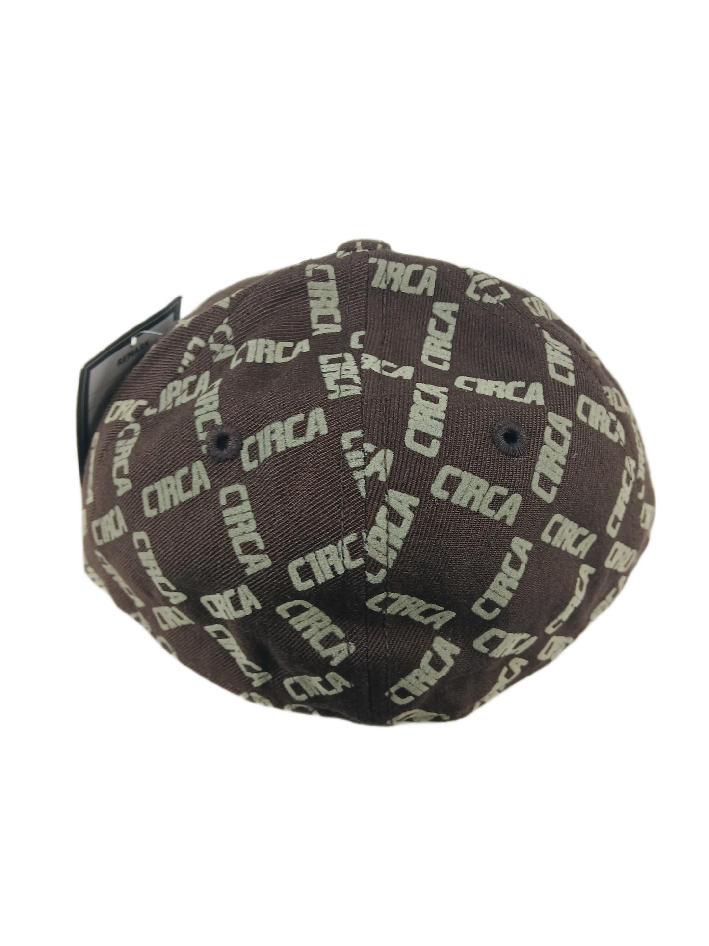 Circa Logo Print All Over Brown Bronze Olive Size 7 Vintage Fitted Sample Hat