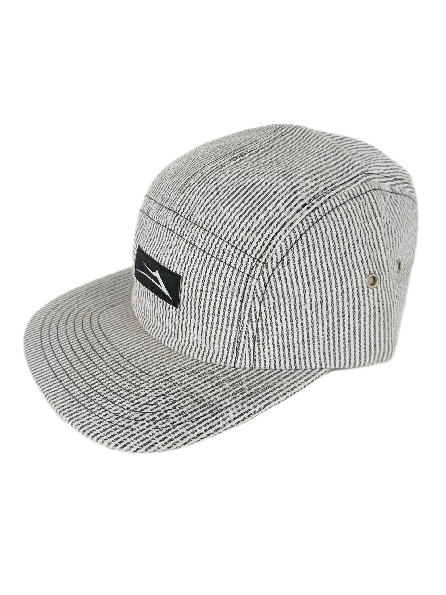 Lakai White Black Grey Stripes One Size Fits All Vintage Strapback 5 Panel Hat