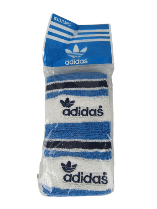 Adidas Blue White Black Adidas Logo Pack Of Two Vintage Sweatbands