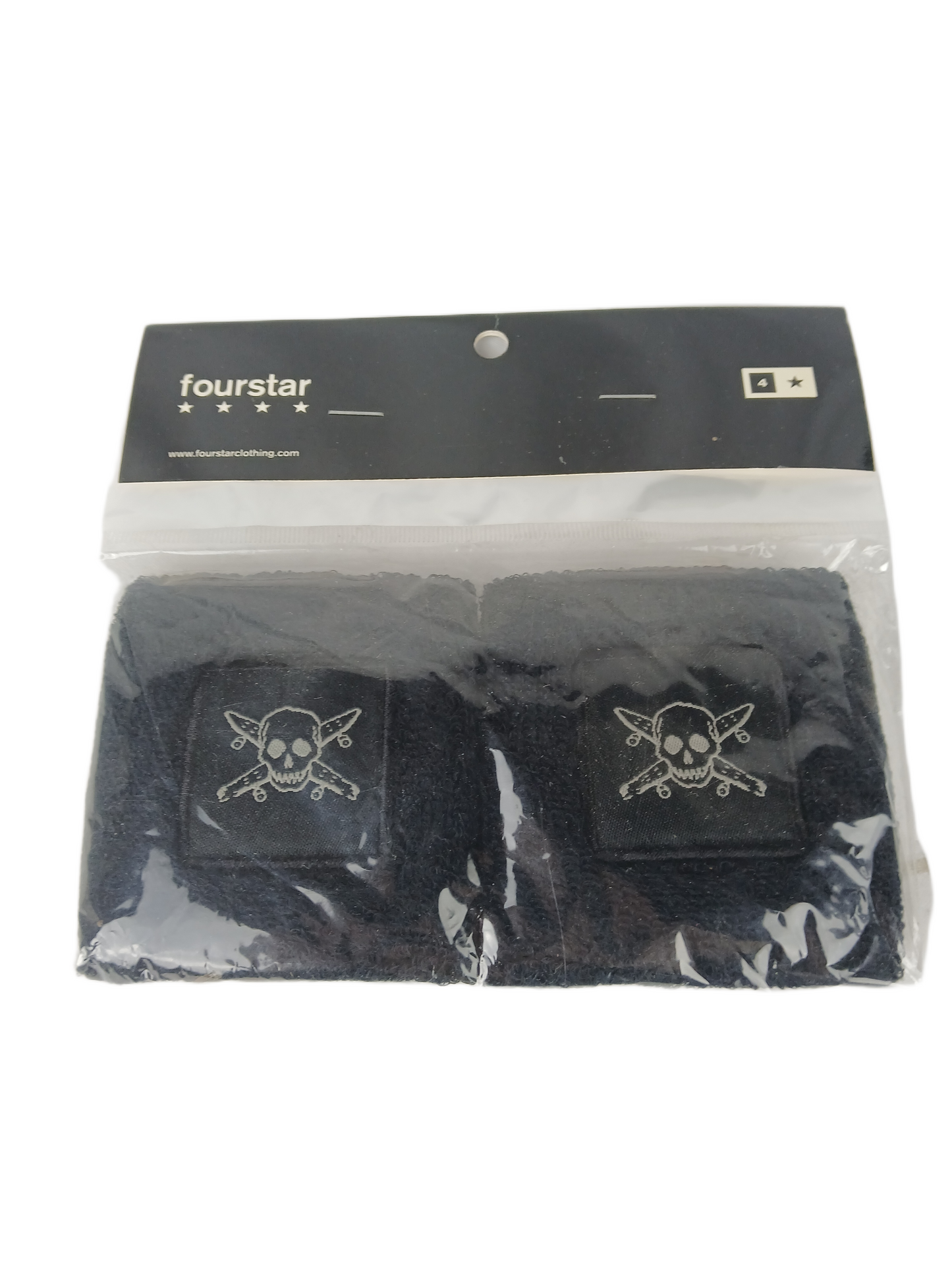 Fourstar Skull & Crossboards Logo Black White Set Of Two Vintage Sweatbands
